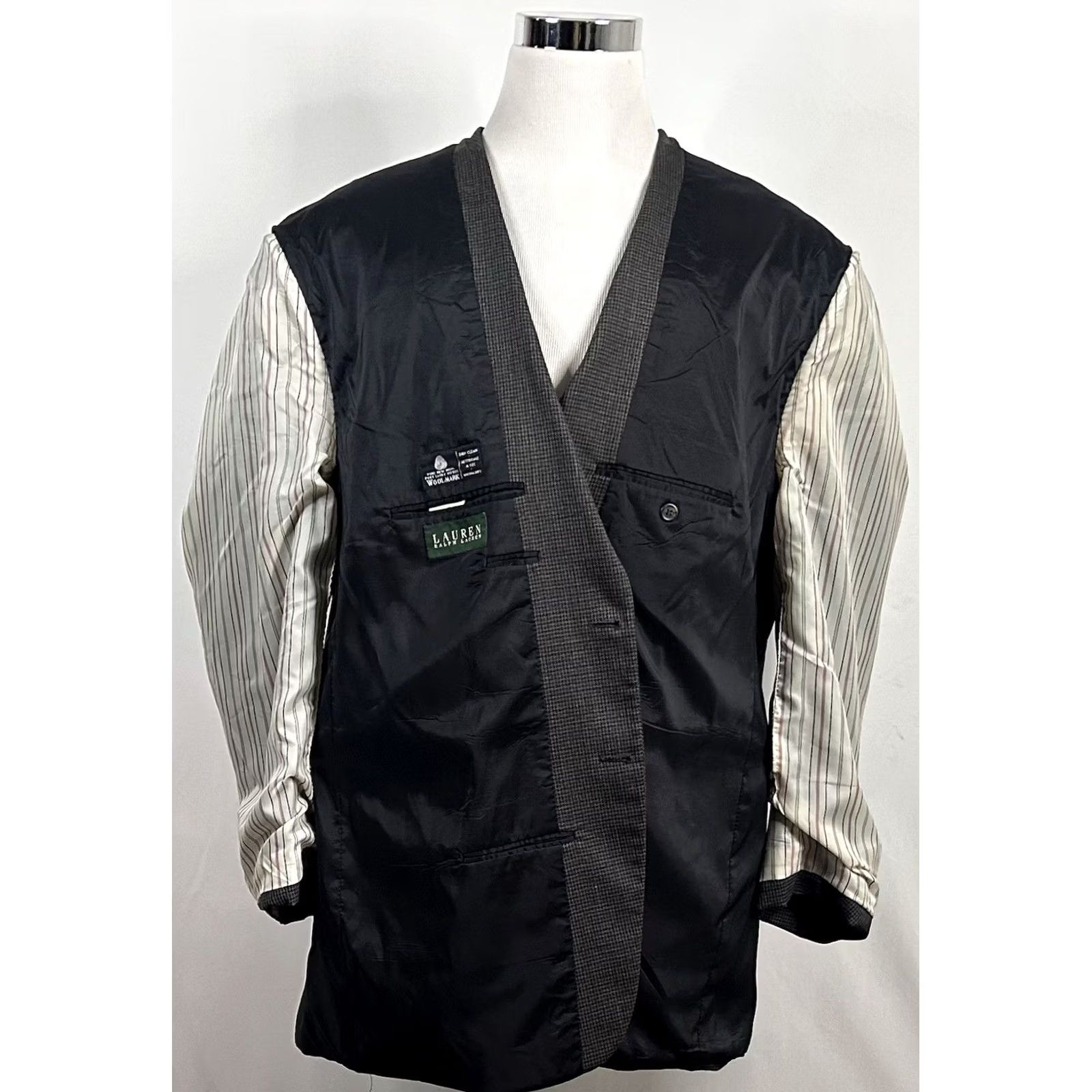 Ralph Lauren Ralph Lauren LRL 50L Sport Coat 100% Wool Houndstooth Two Button Lined Vented Men Reg Wool Sport Coat Size US XS / EU 42 / 0 - 7 Thumbnail