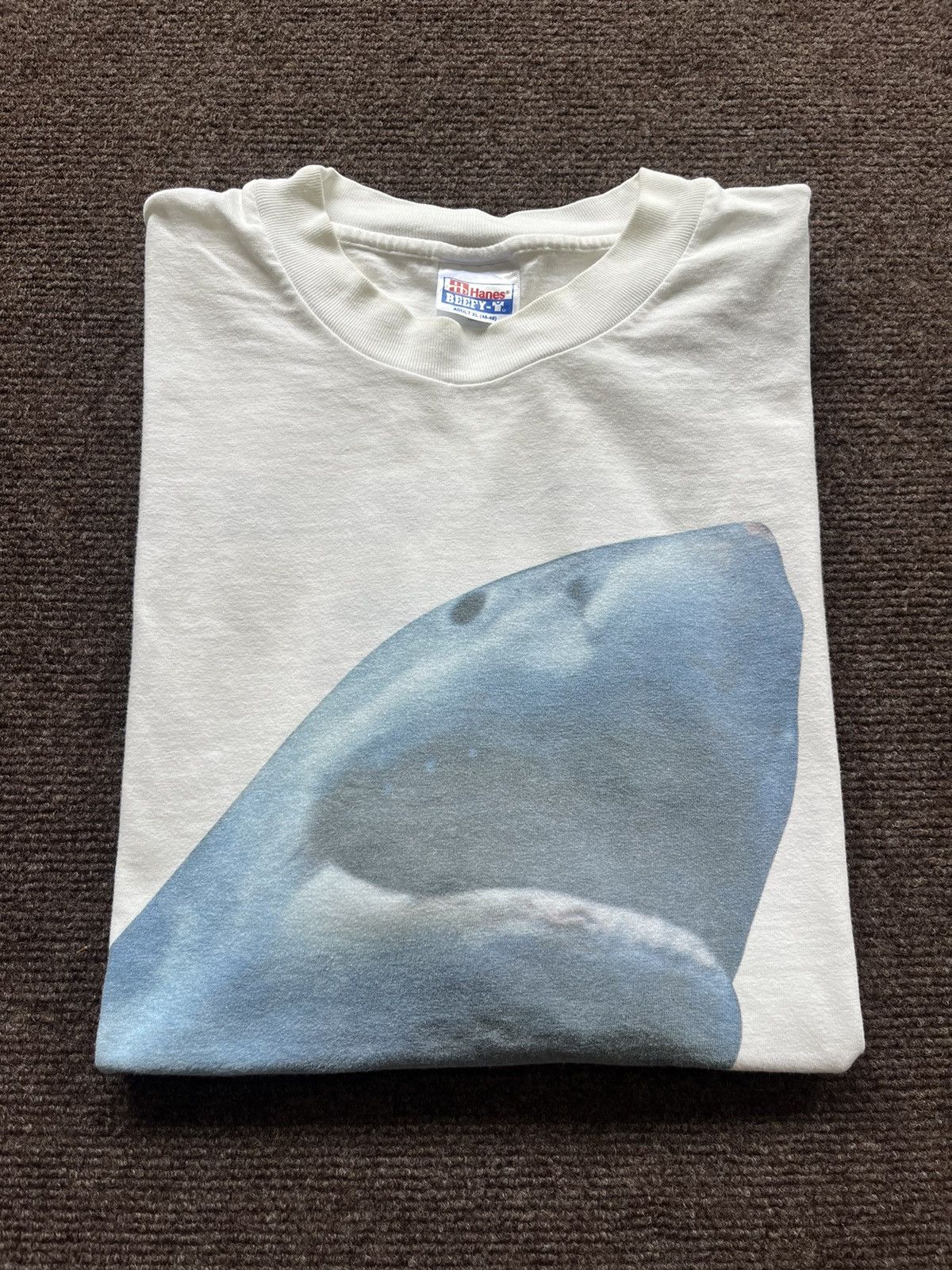 Arts & Science Vintage SHARK I Want a Bite Of Blue Water Sea Foods 90’s Size US XL / EU 56 / 4 - 1 Thumbnail