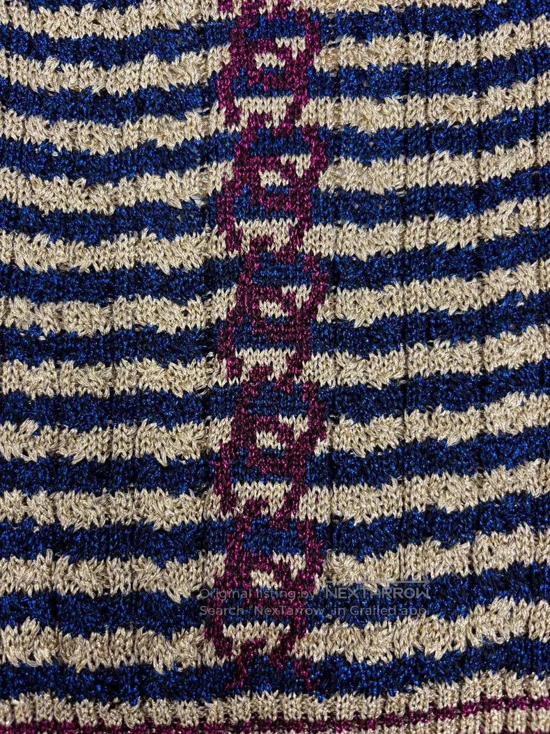 Chanel Chanel Gold thread knitted striped vest Size XXS / US 00 / IT 34 - 3 Thumbnail