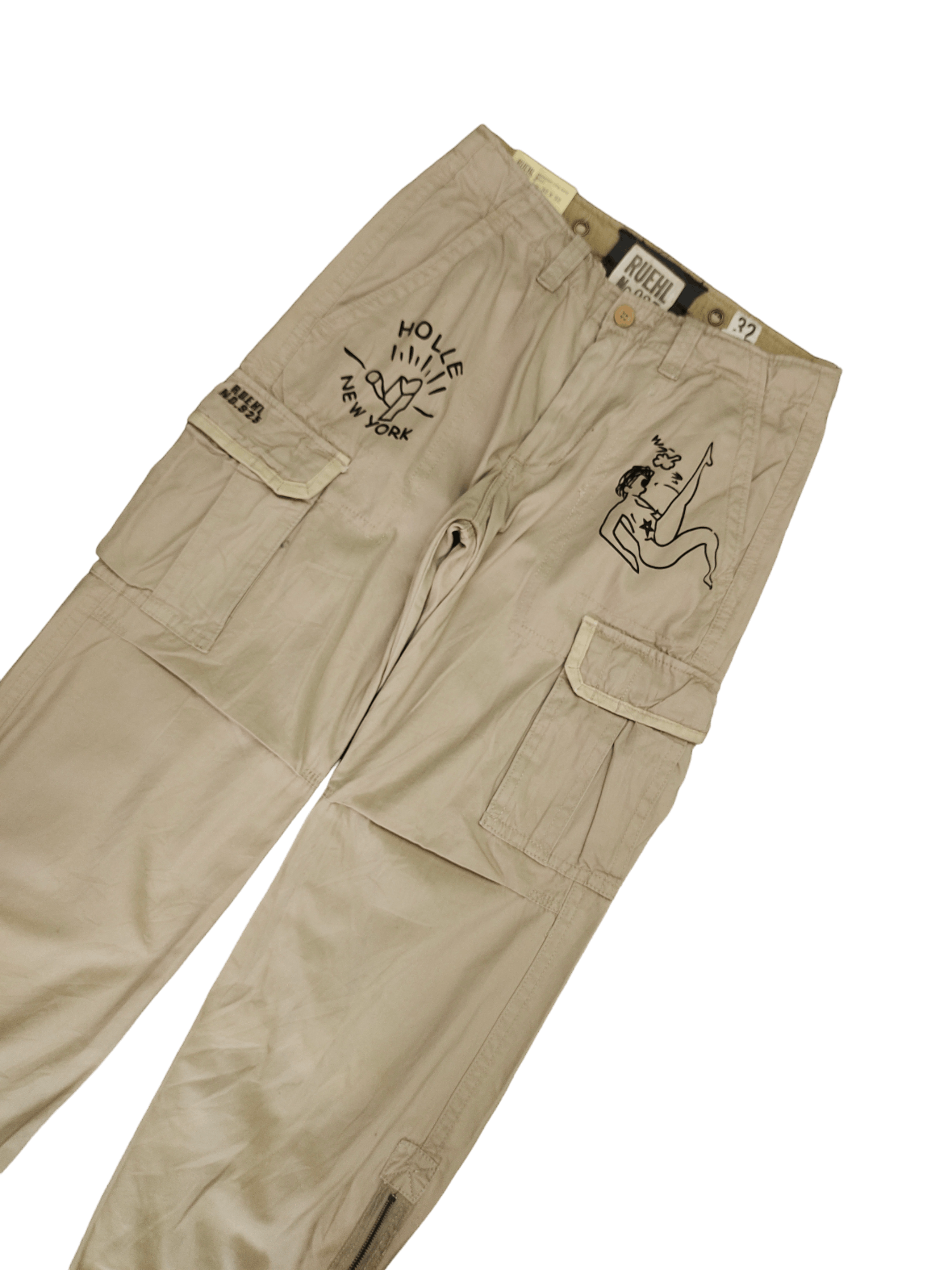 Ruehl No. 925 Baggy Cargo Pants Ruehl No. 925 Wide Leg Naked Pin Up Girls Size US 32 / EU 48 - 5 Thumbnail