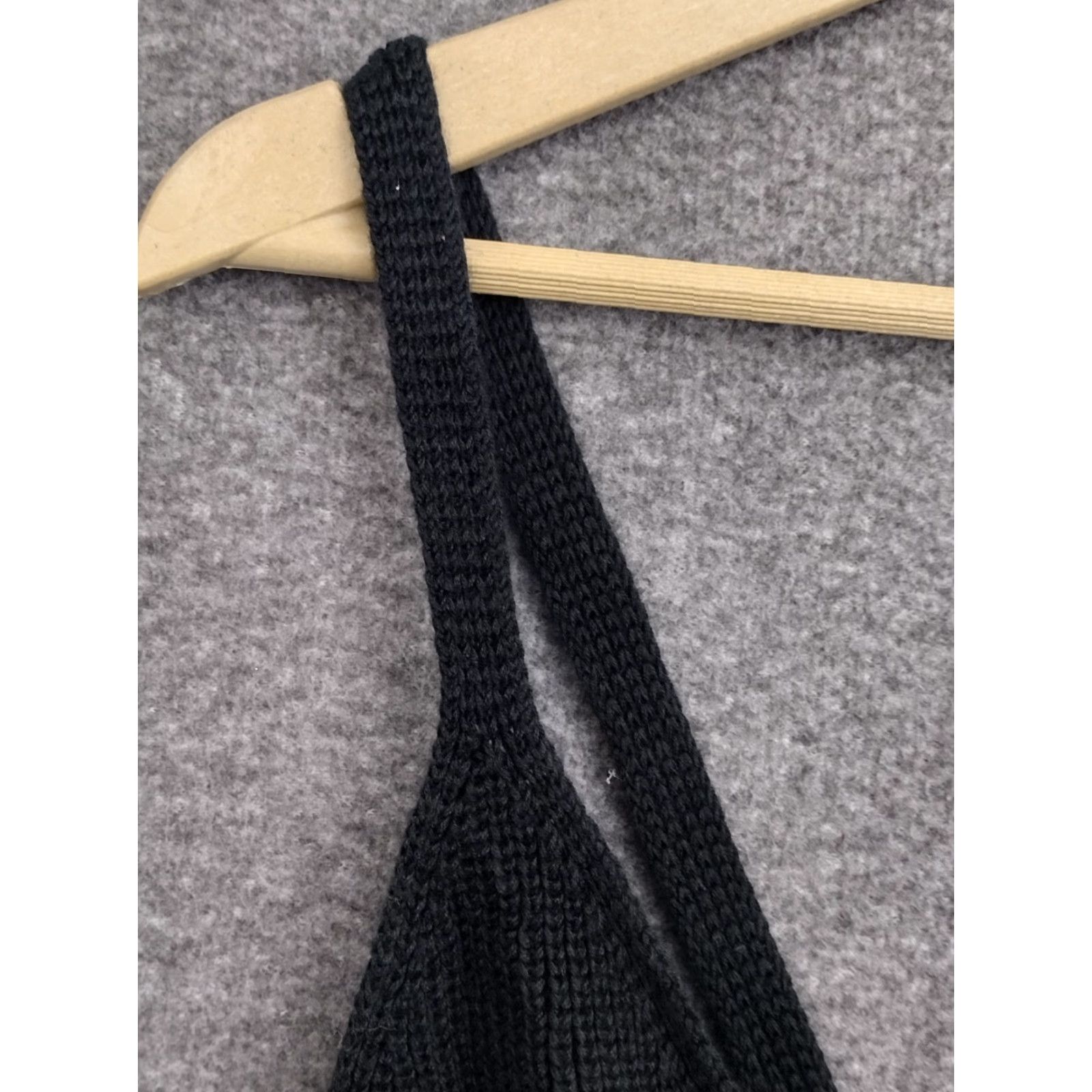Vintage Wild Fable Tank Top Womens Open Work Cropped Back Tie V-Neck Sleeveless Black XXL Size XXL / US 16-18 / IT 52-54 - 7 Thumbnail