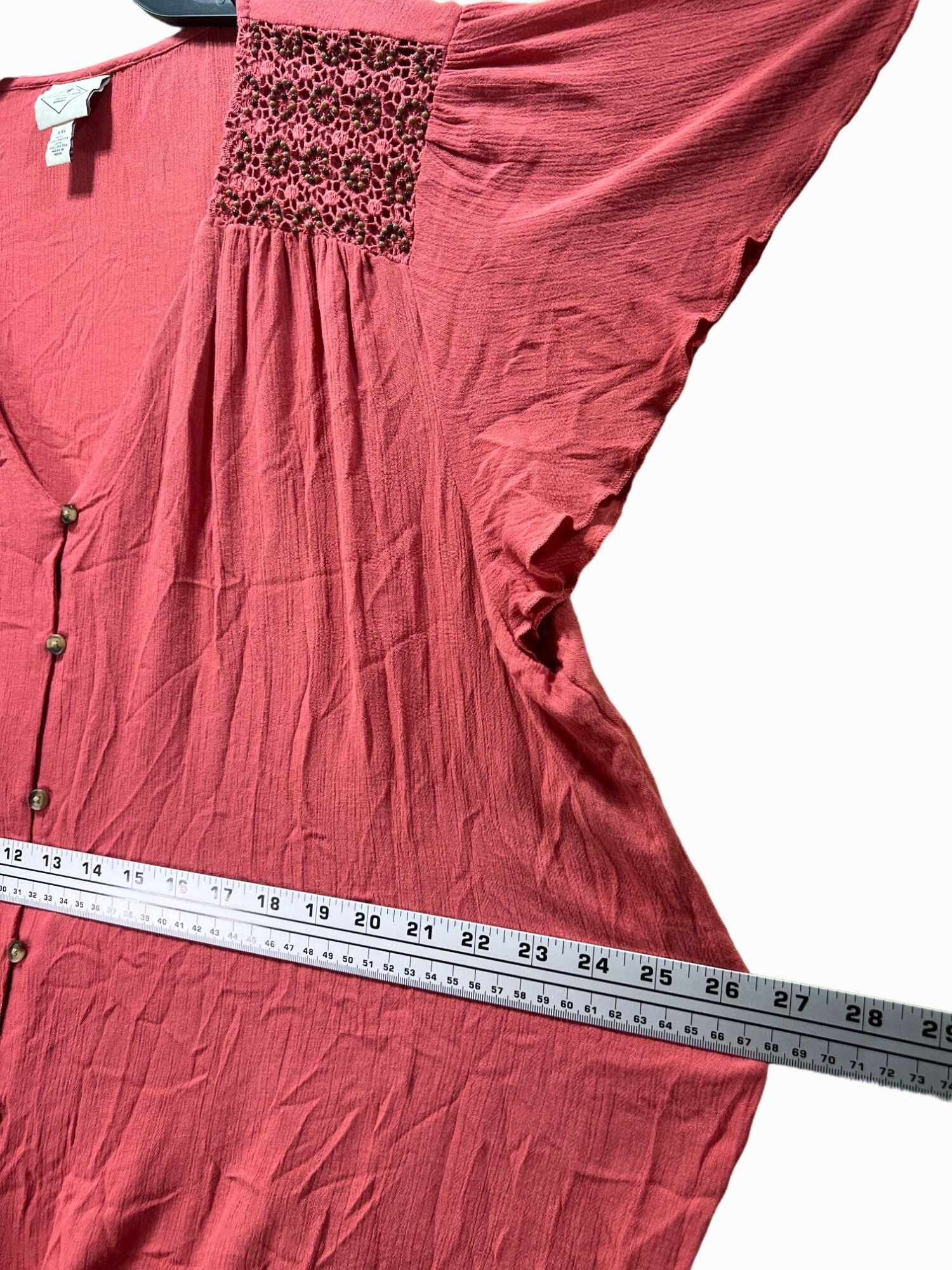 Other ST JOHN'S BAY - Women's Short Sleeve Button Down Blouse - Pi Size XXL / US 16-18 / IT 52-54 - 4 Thumbnail