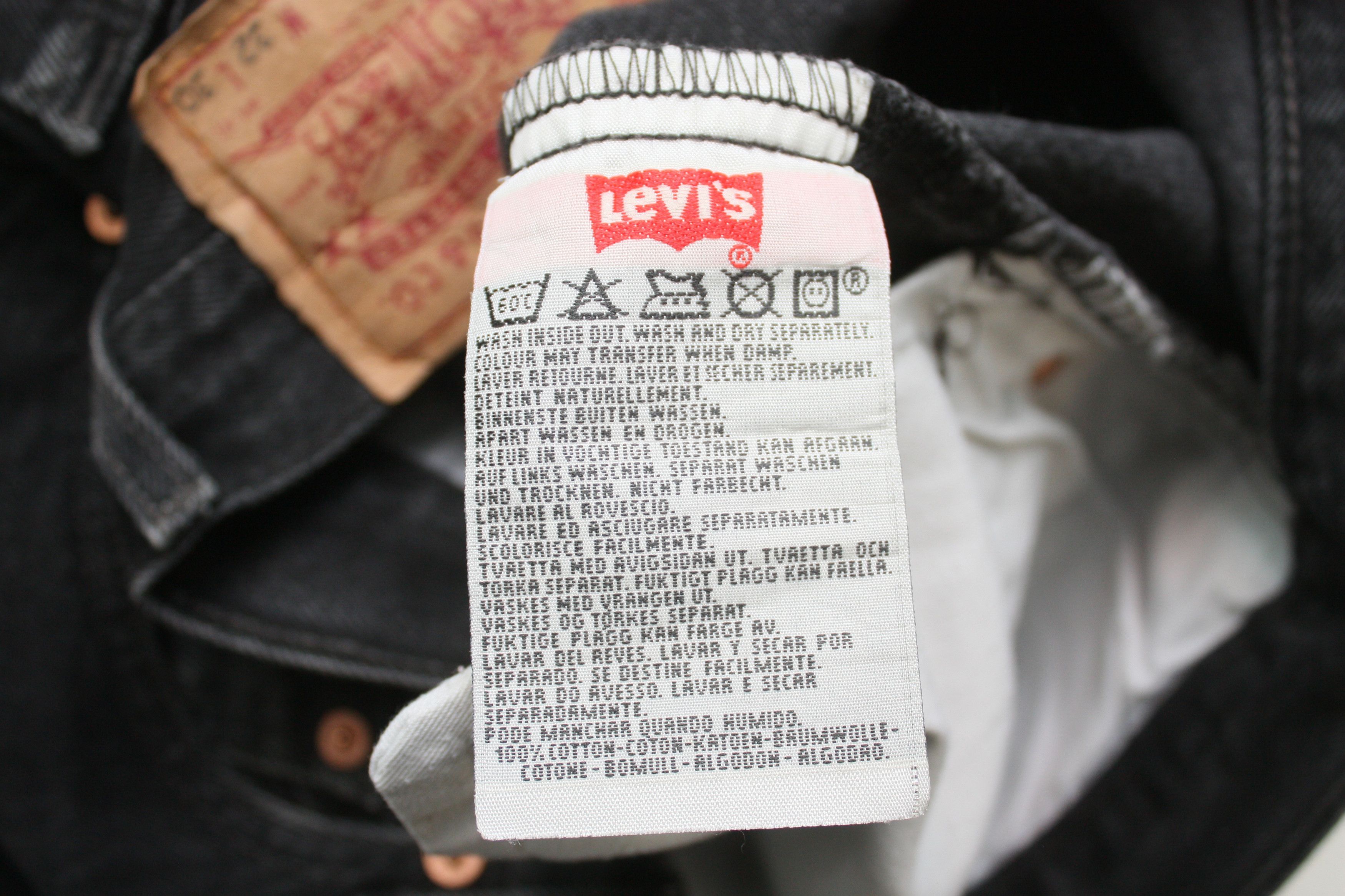 Levi's Vintage Clothing Levi's 501 Vintage Black Denim Jeans W32L30 Made In UK Size US 32 / EU 48 - 4 Thumbnail