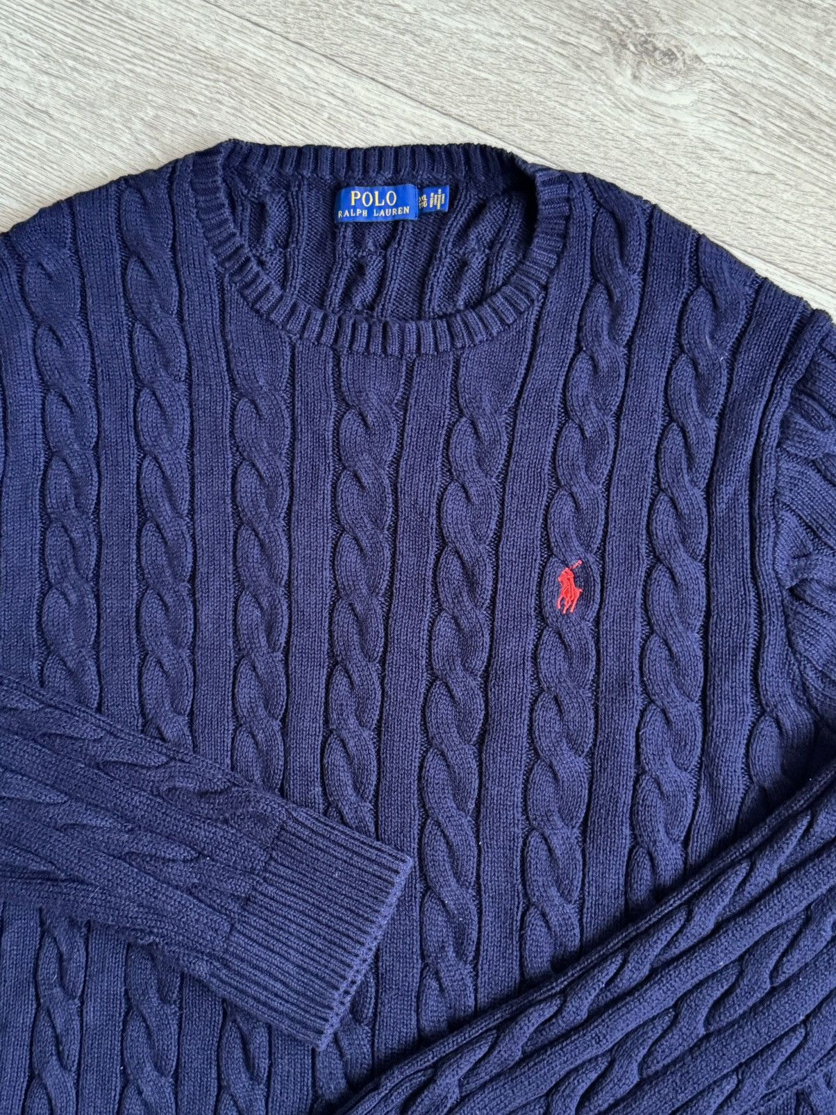 Polo Ralph Lauren 🔷Polo Ralph Lauren Cable Knitted Sweater🔷 Size US XXL / EU 58 / 5 - 2 Thumbnail