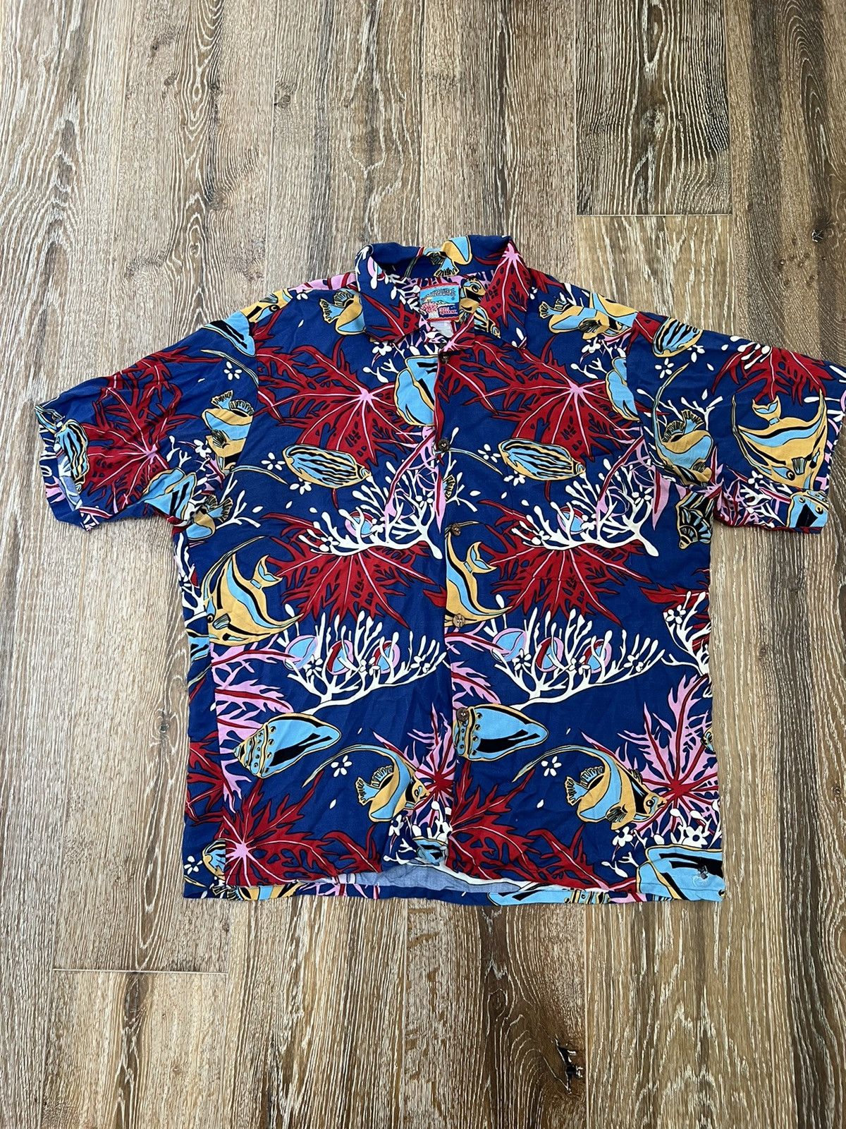 Reyn Spooner × Vintage Vintage reyn spooner aquatic fish button up shirt Size US L / EU 52-54 / 3 - 1 Thumbnail