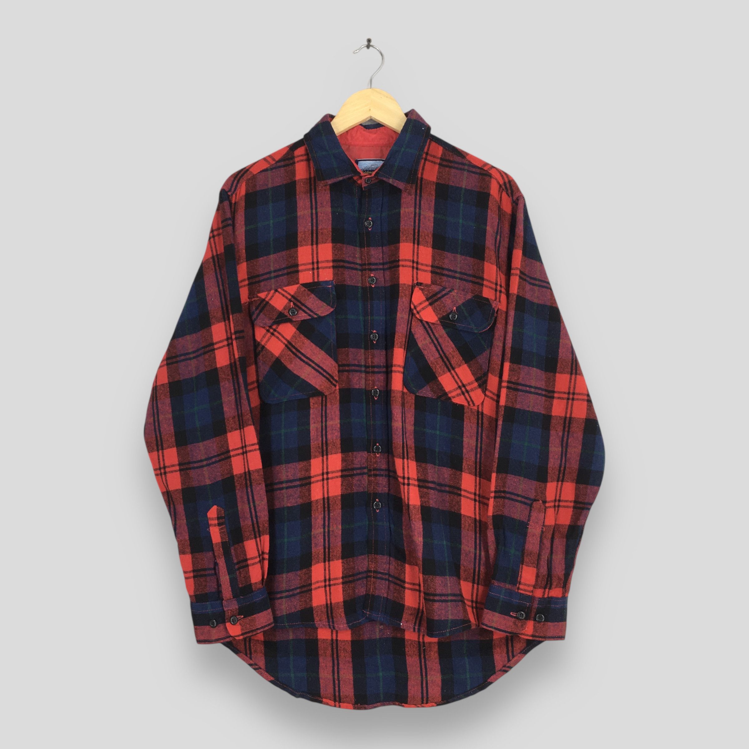 Fieldmaster Vintage 1980s Fieldmaster Plaid Checkered Flannel Large Size US L / EU 52-54 / 3 - 1 Thumbnail
