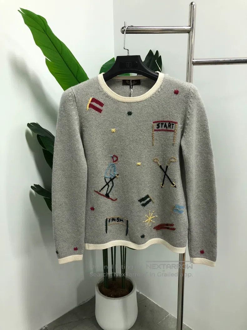 Loro Piana Ski Cashmere Sweater Grey