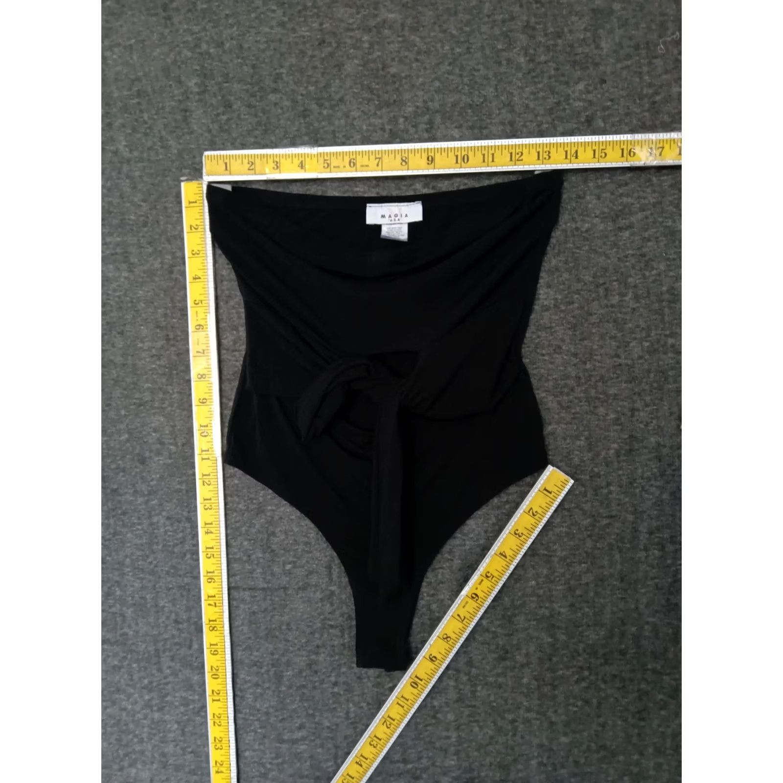 Vintage MAGIA U.S.A Shapewear One Piece Bodysuit Strapless Black M Womens Size M / US 6-8 / IT 42-44 - 4 Thumbnail