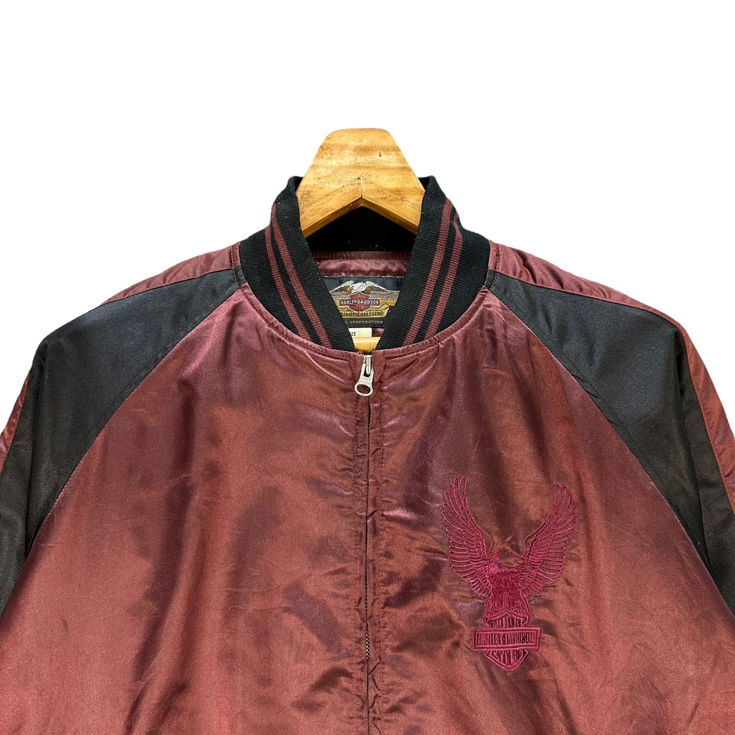 Harley Davidson HARLEY DAVIDSON Embroidered Big Logo Bomber Jacket #A77-1874 Size US L / EU 52-54 / 3 - 5 Thumbnail