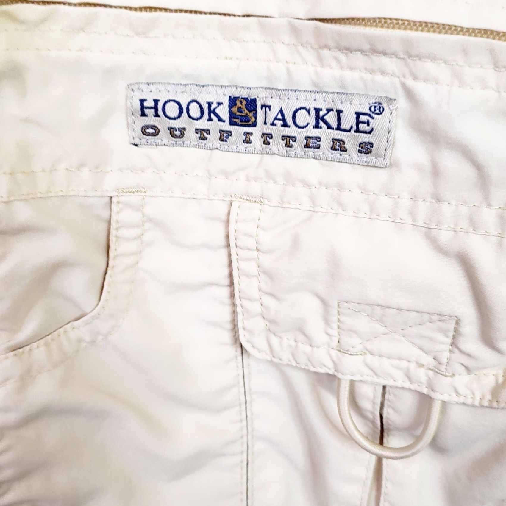 Vintage Hook & Tackle Shirt Men's XL Yellow Outdoor Technical Fishing Gear Vented Zipper Button-Down Collared Short Sleeve Regular Fit UV Protection Pockets Size US XL / EU 56 / 4 - 5 Thumbnail