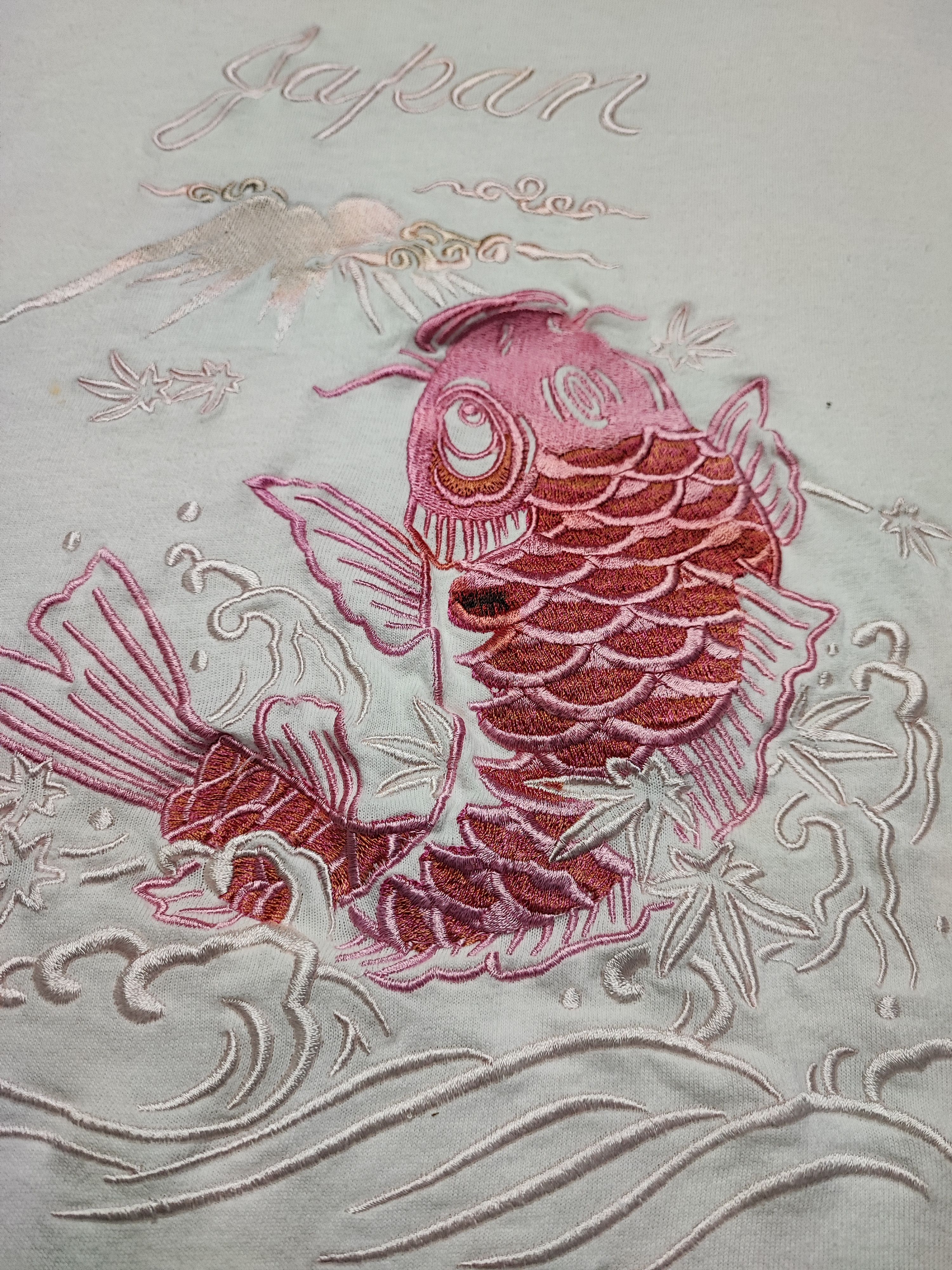 Vintage Vintage Koi fish japanesse embroidery logo sukajan t-shirt Size US XL / EU 56 / 4 - 15 Thumbnail