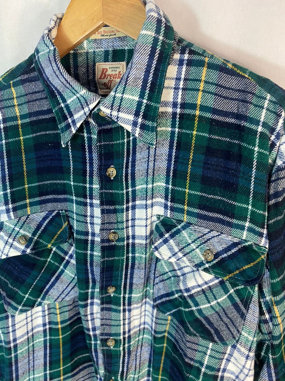 Flannel × Japanese Brand Vintage break off button up flannel shirt Size US L / EU 52-54 / 3 - 4 Thumbnail