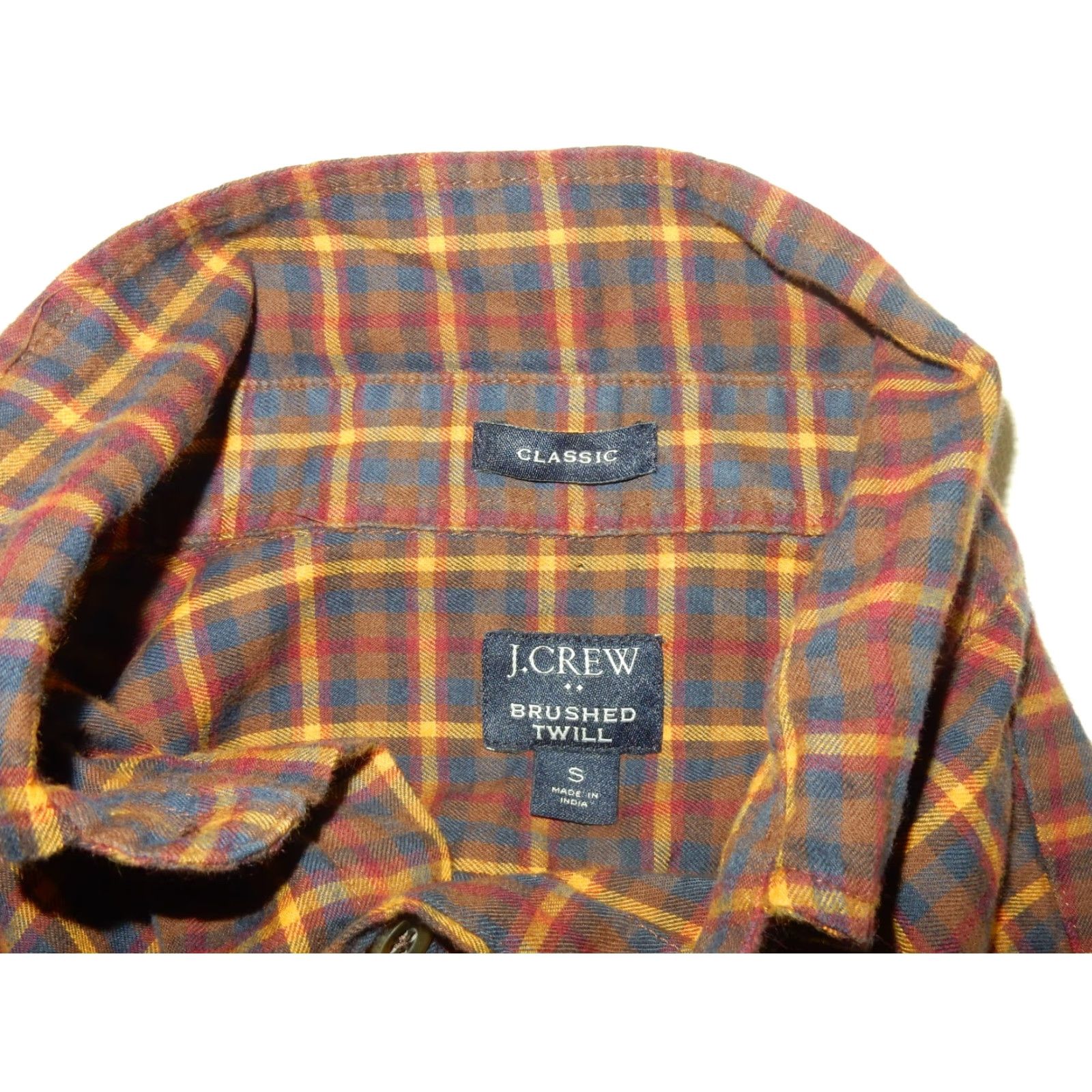 J.Crew VINTAGE J.CREW Men's Button-Front Flannel Shirt Long Sleeve Size Small Brown Plaid Size US S / EU 44-46 / 1 - 4 Thumbnail