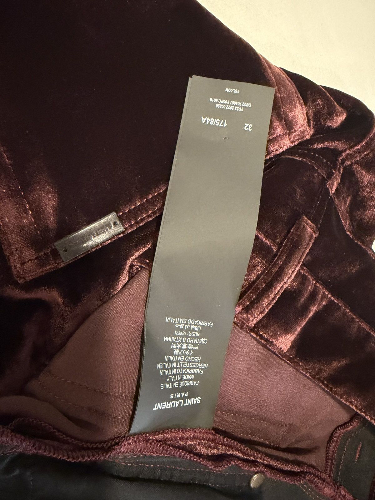 Saint Laurent Paris Saint Laurent mens 2022 velour pants. 33. $1350 Size US 32 / EU 48 - 8 Thumbnail
