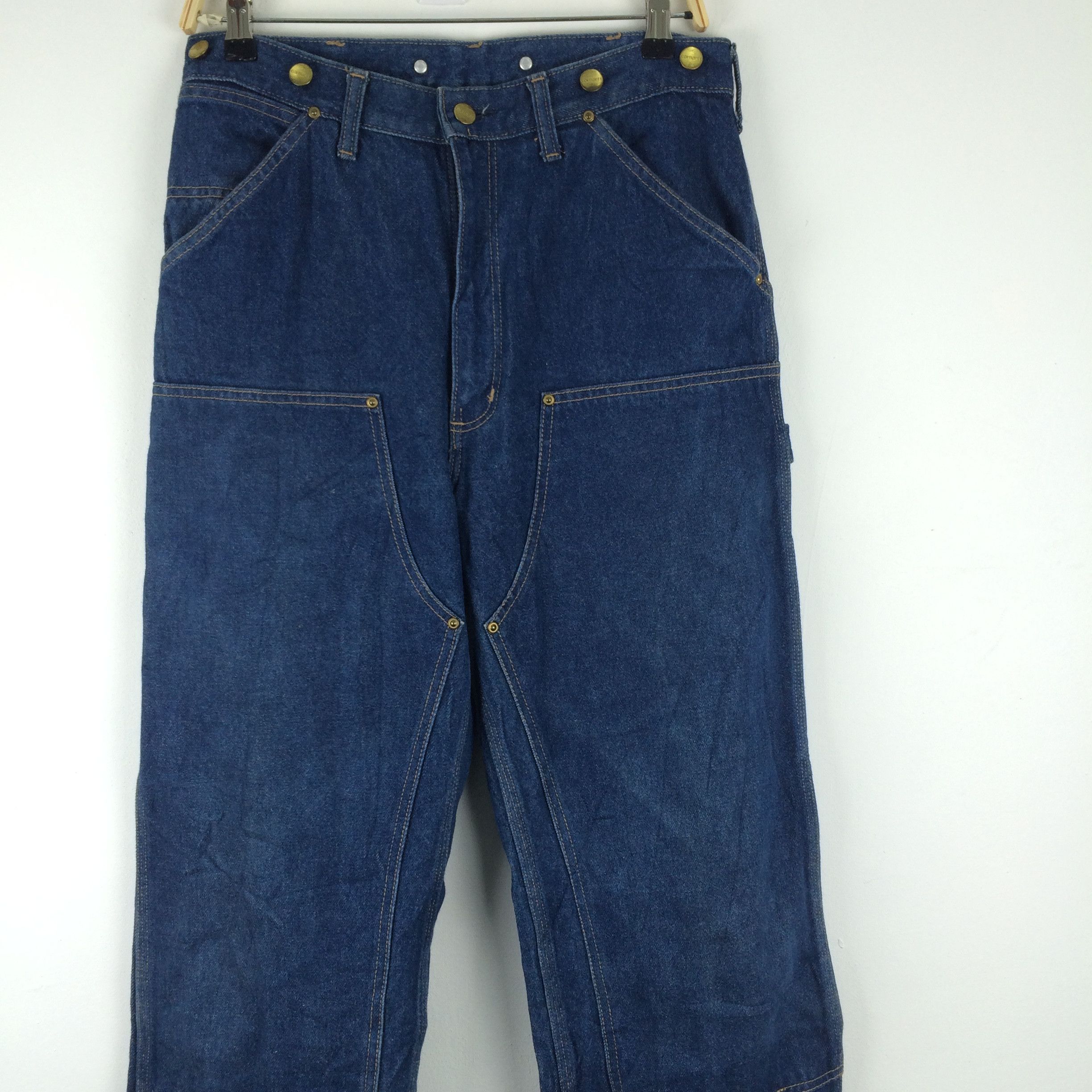 Carhartt × Vintage X214 CARHARTT VTG OVERALL DENIM CARPENTER PANTS WORKWEAR Size US 32 / EU 48 - 6 Thumbnail