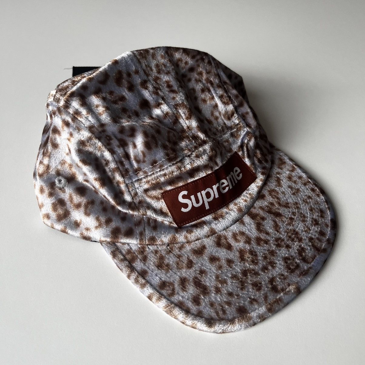 Supreme Supreme Leopard Velvet Camp Cap Pink Size ONE SIZE - 3 Thumbnail