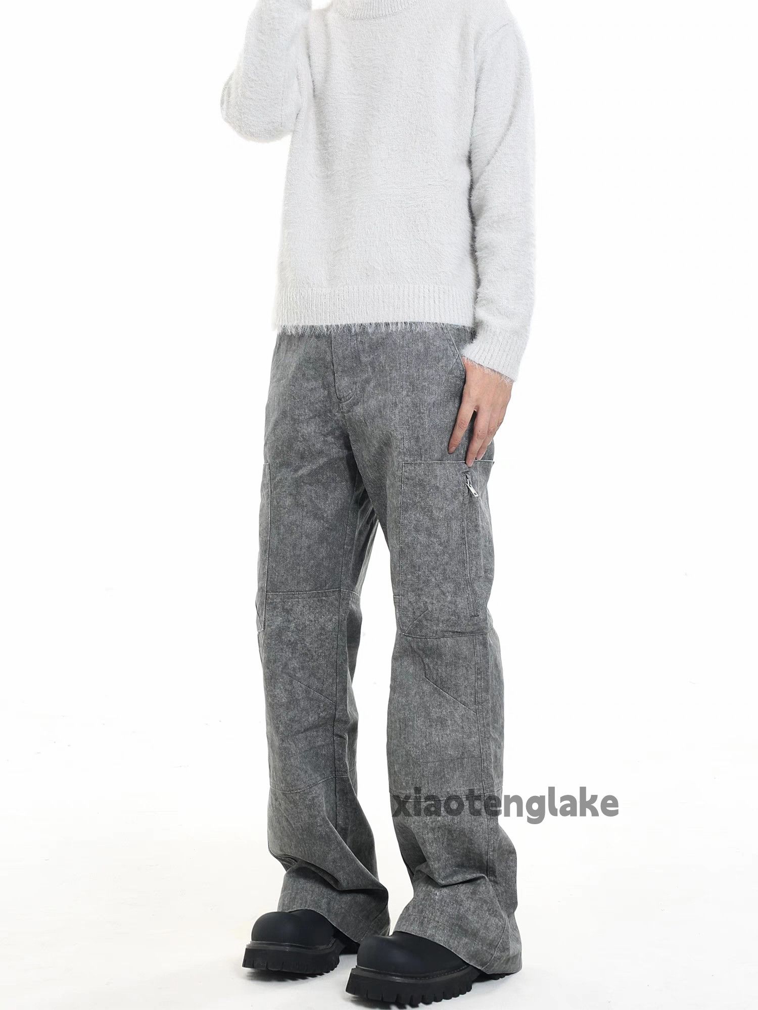 Designer × Japanese Brand × Vintage washed faded cleanfit yuppie bootcut utility cargo pants Size US 32 / EU 48 - 2 Thumbnail