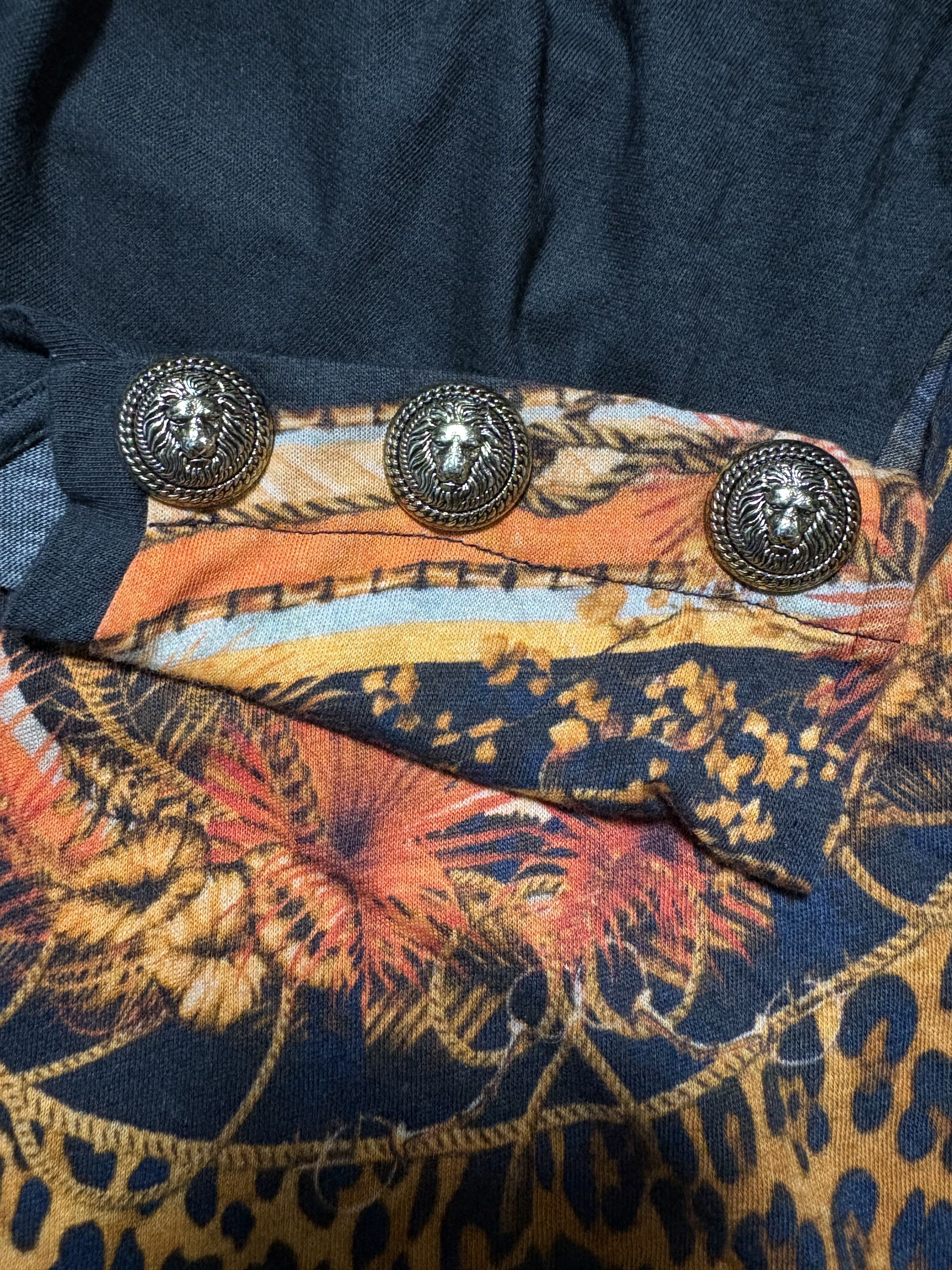 Balmain Vintage balmain leopard sleeve les asymetris tshirt Size XS / US 0-2 / IT 36-38 - 3 Thumbnail