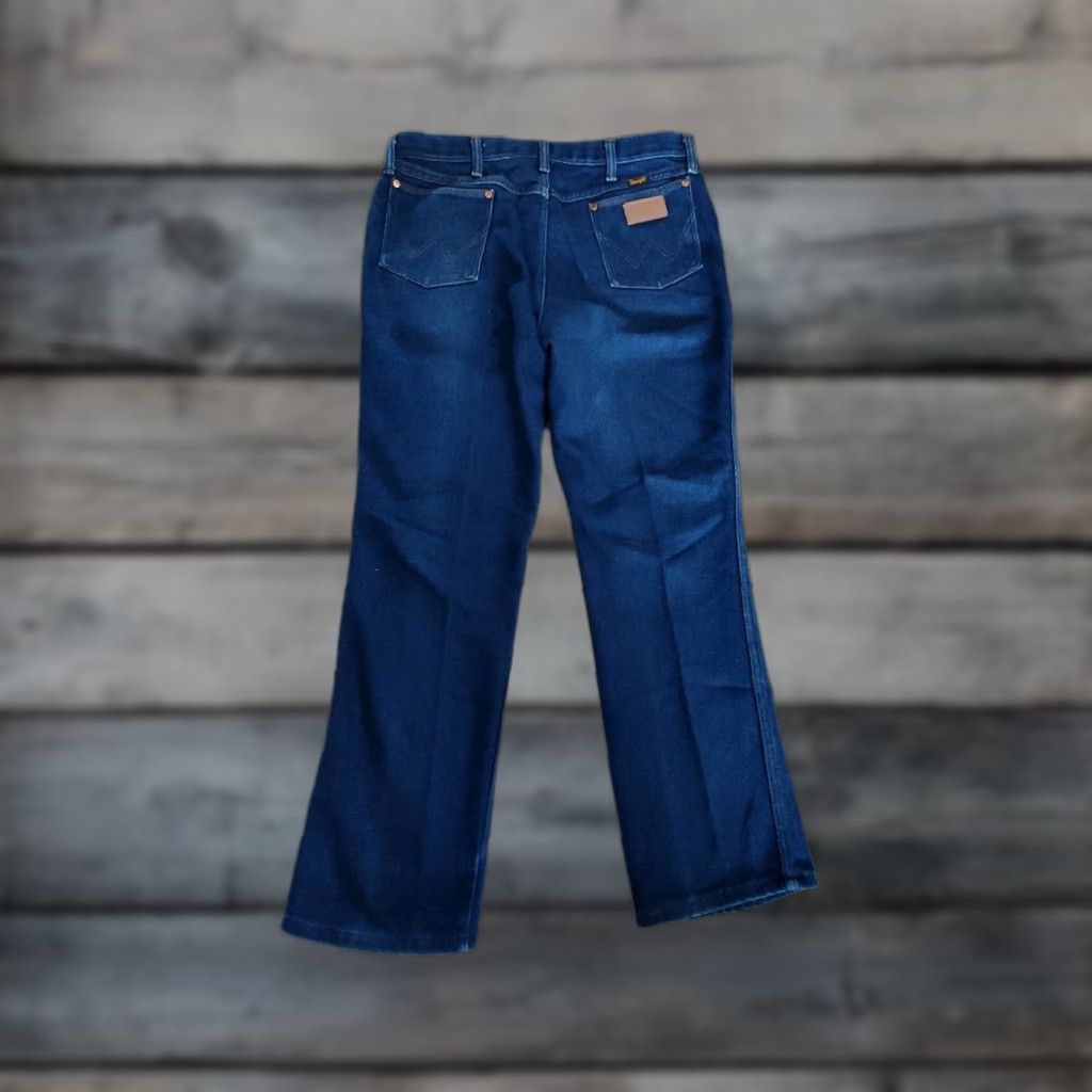 Wrangler VINTAGE Wrangler Men's Jeans 36x31 Dark Blue Cowboy Cut 90s Western Mid Rise Straight Fit Made in USA Size US 36 / EU 52 - 1 Thumbnail