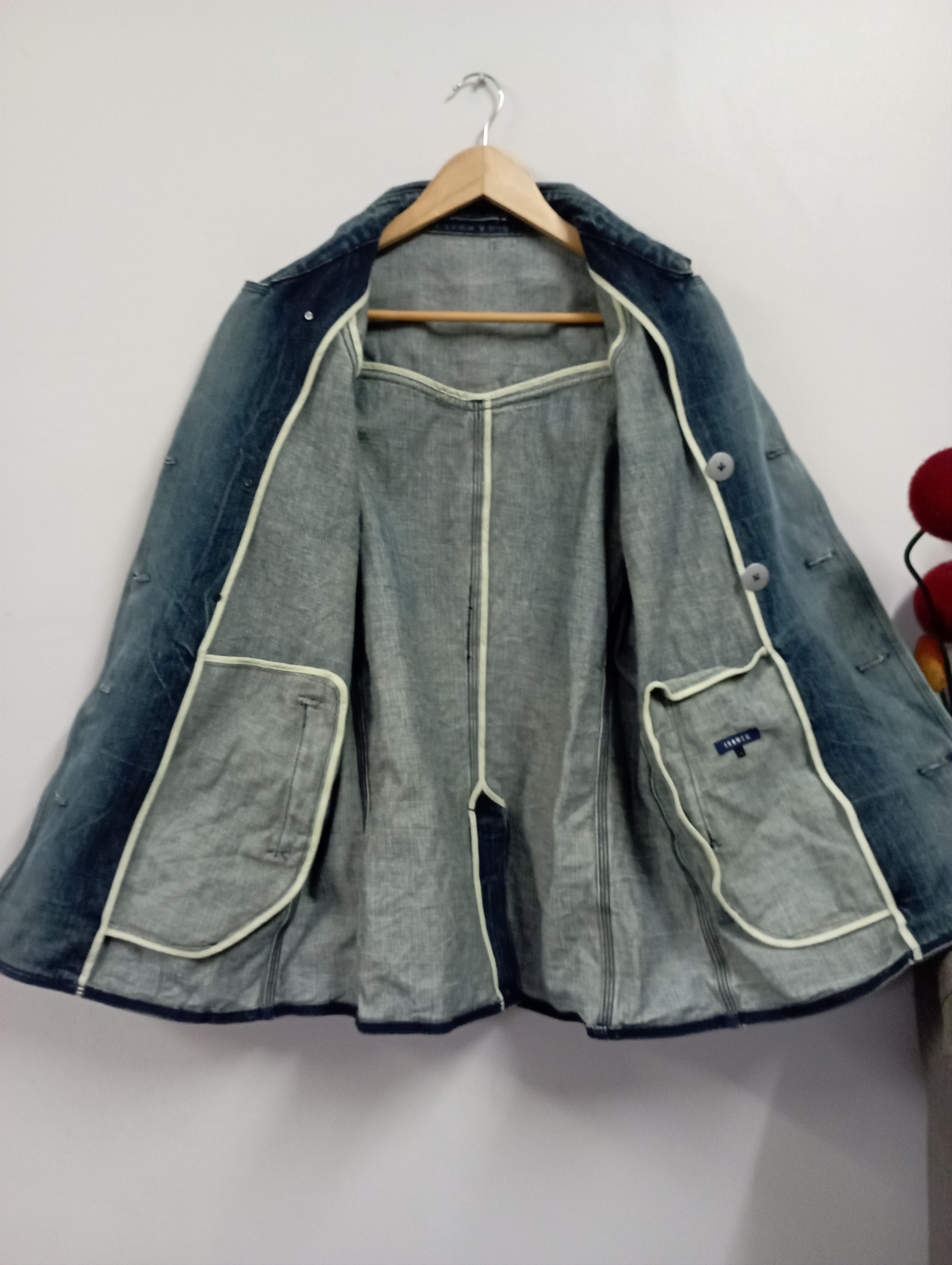 PPFM Vintage Japanese Junmen Lightning Wash Denim Jacket Size US L / EU 52-54 / 3 - 13 Thumbnail