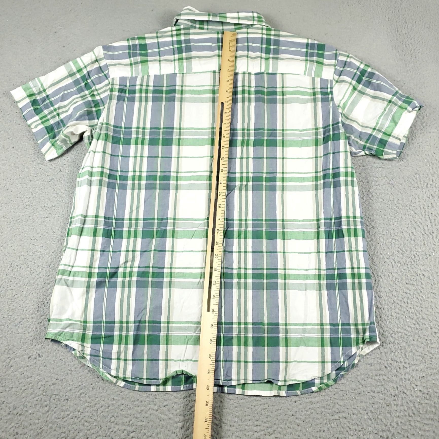 Vintage Columbia Shirt Mens XL Green Blue Plaid Button Up Short Sleeve Size US XL / EU 56 / 4 - 3 Thumbnail