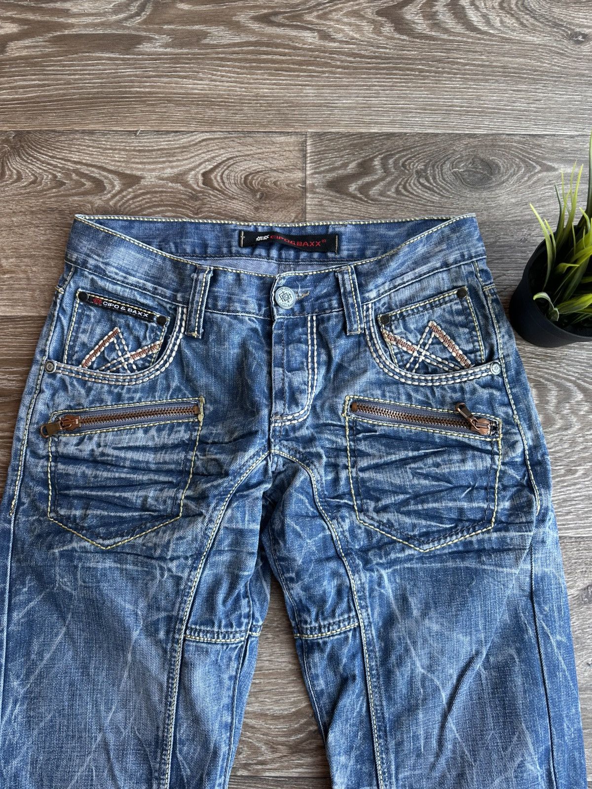 Le Grande Bleu (L.G.B.) 🔥 Cipo Baxx Crazy Y2K Jeans Denim LGB If Six Was Nine Japan Size US 29 - 3 Thumbnail