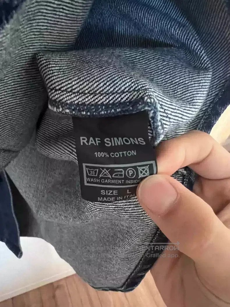 Raf Simons Denim branded shirt coat.