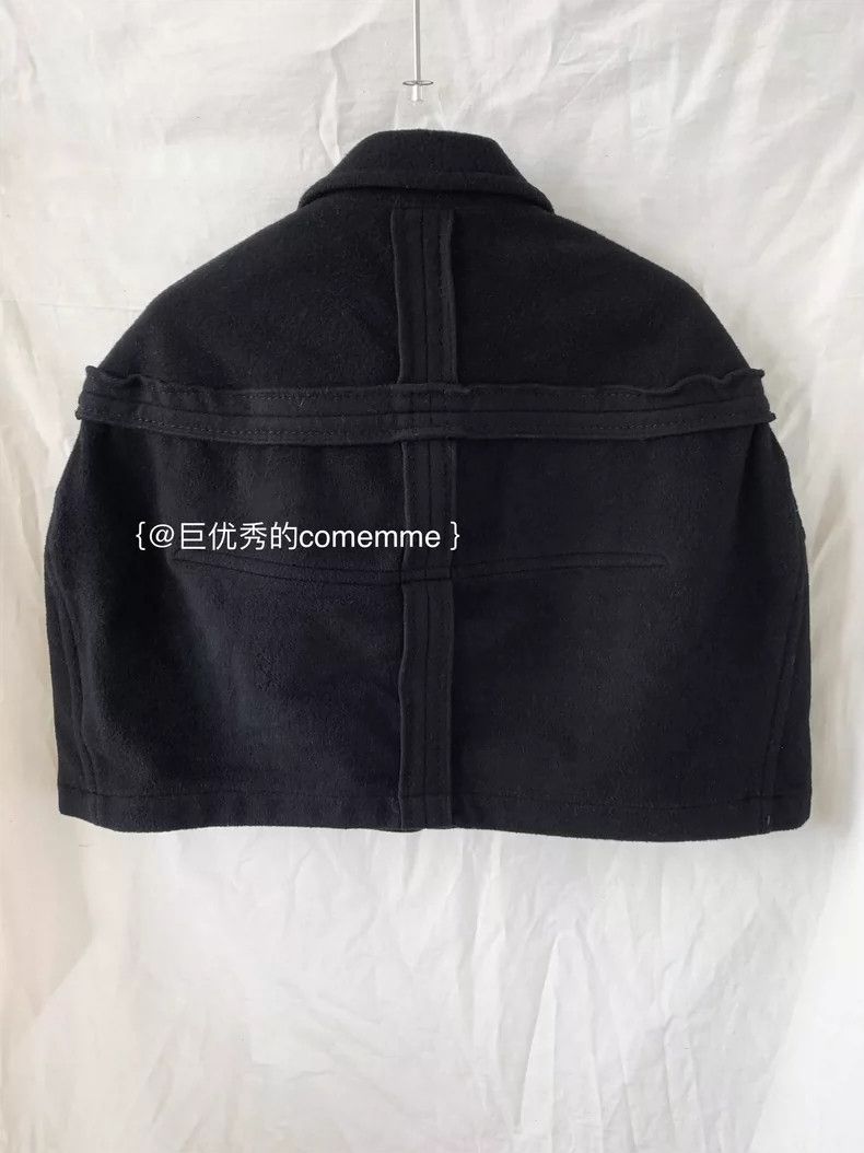 Comme des Garcons Comme Des Garcons Black wool short Cape with pointed colla Size S / US 4 / IT 40 - 4 Thumbnail