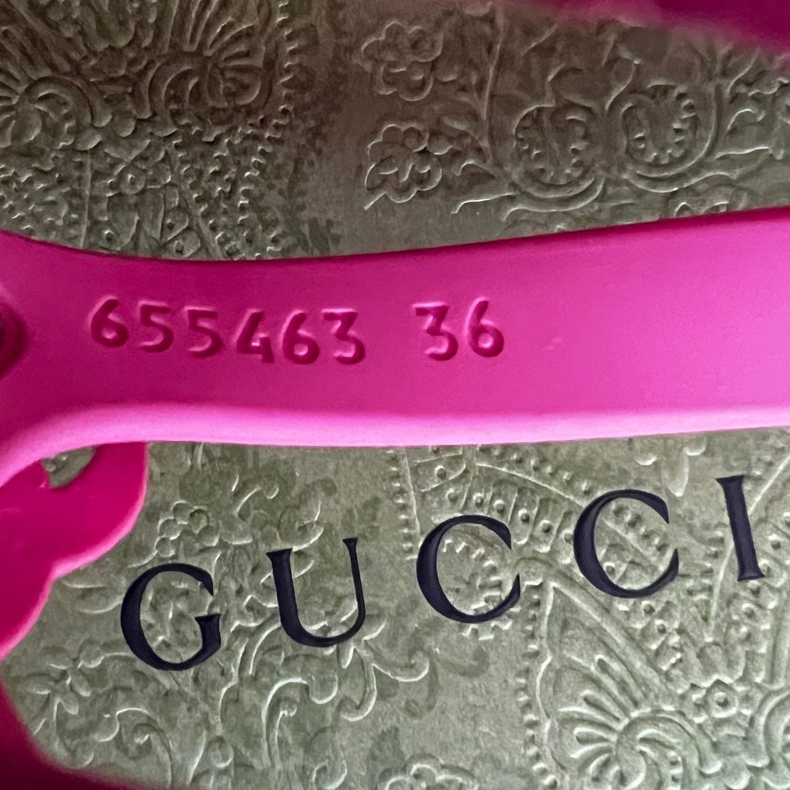Gucci Gucci Pink Interlocking G Logo Platform Sandal, IT36/US6 Size US 6 / IT 36 - 9 Thumbnail