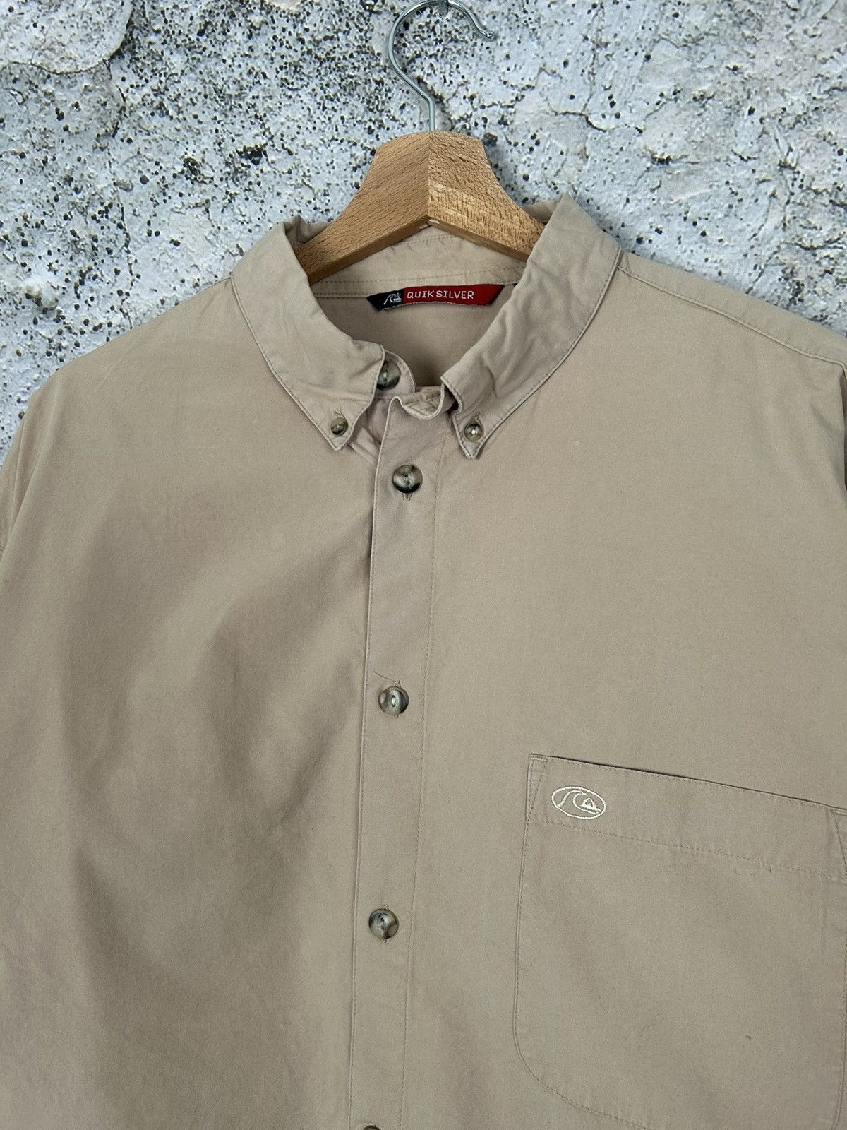 Quiksilver Vintage Quiksilver Beige Shirt 90s Surf Style Skateboarding Size US XL / EU 56 / 4 - 3 Thumbnail