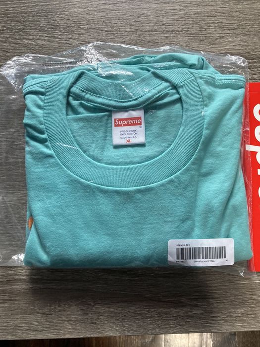 Supreme Supreme Stencil Tee / Teal (Size XL) FW23| Week 1 | Grailed