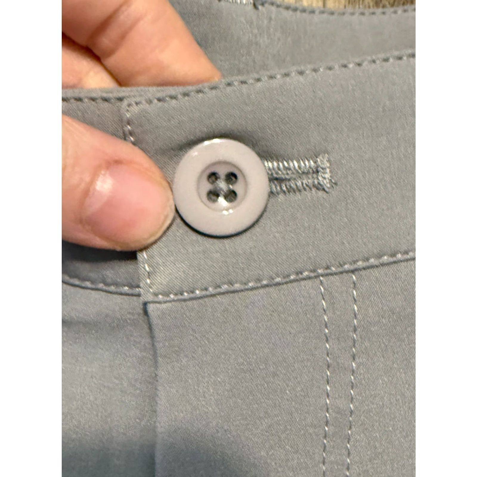 Vintage Page & Tuttle Shorts Men's 34 Gray Flat Front Chino Shorts Pockets Size US 34 / EU 50 - 5 Thumbnail