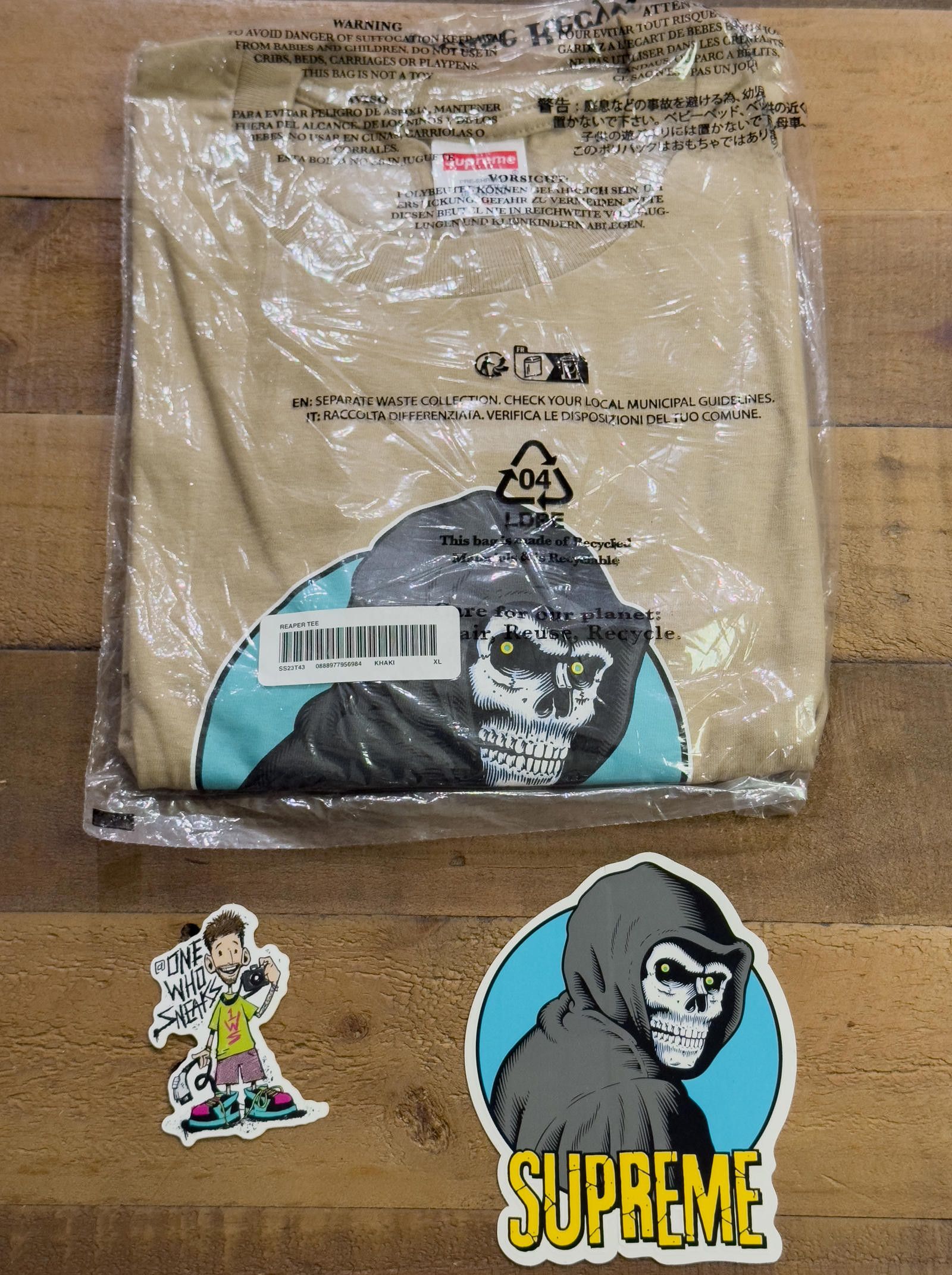 Supreme Supreme Reaper Tee & Sticker Size XL Size US XL / EU 56 / 4 - 1 Thumbnail