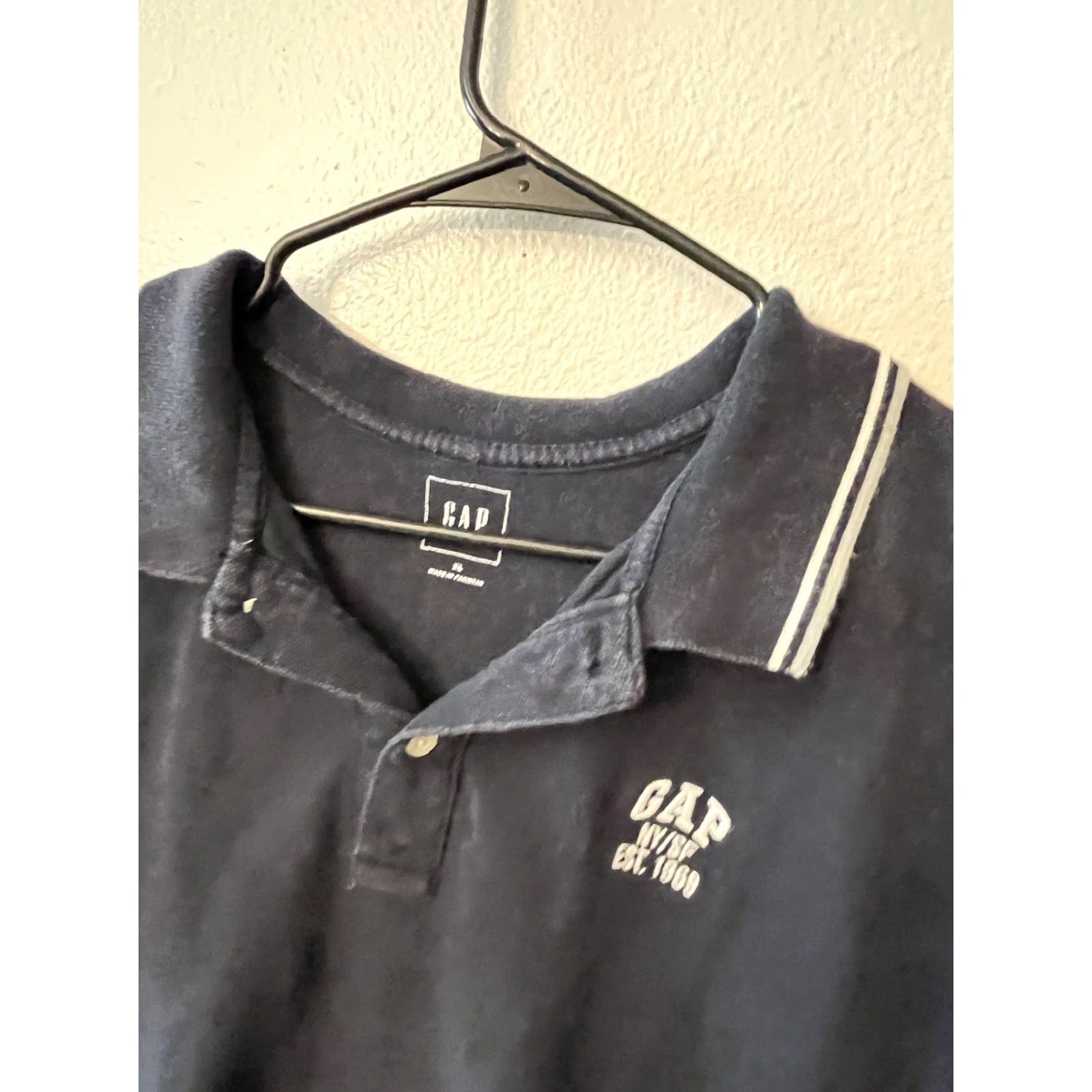 Gap VINTAGE Gap All Day Pique Polo Shirt Men's XL Short Sleeve Blue Casual Golf Size US XL / EU 56 / 4 - 3 Thumbnail