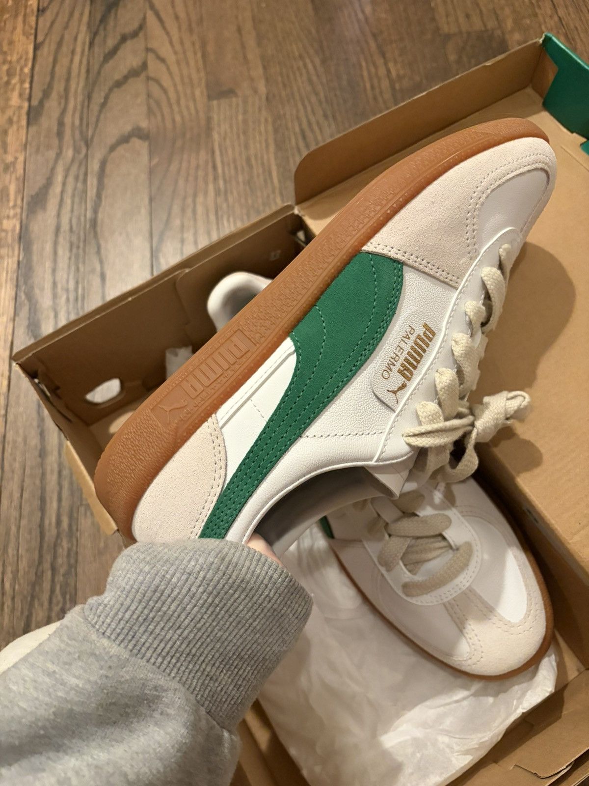 Puma Brand New Green Puma Palermo Sneakers Size US 8 / EU 41 - 5 Thumbnail