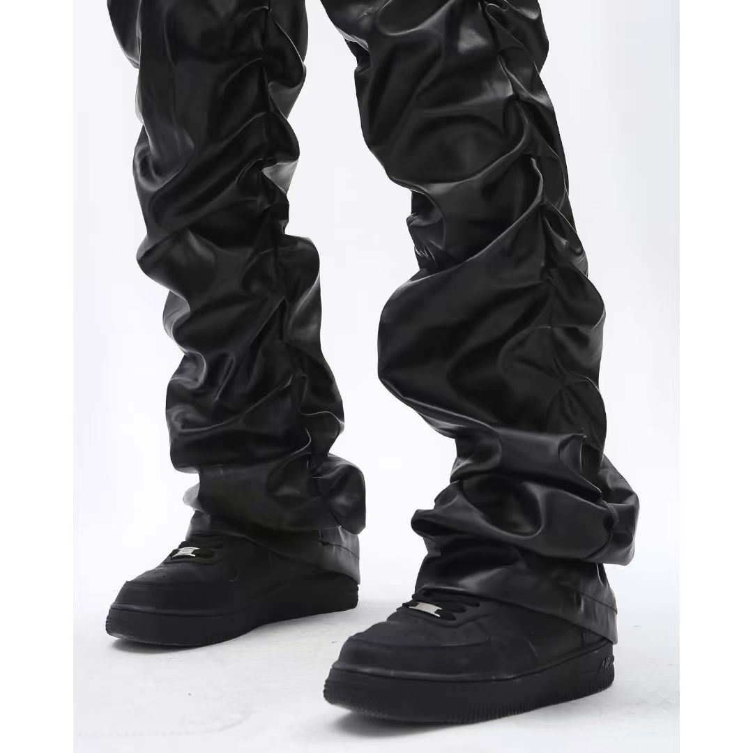 Jean Black patent leather slim-fit pants Size US 30 / EU 46 - 4 Thumbnail