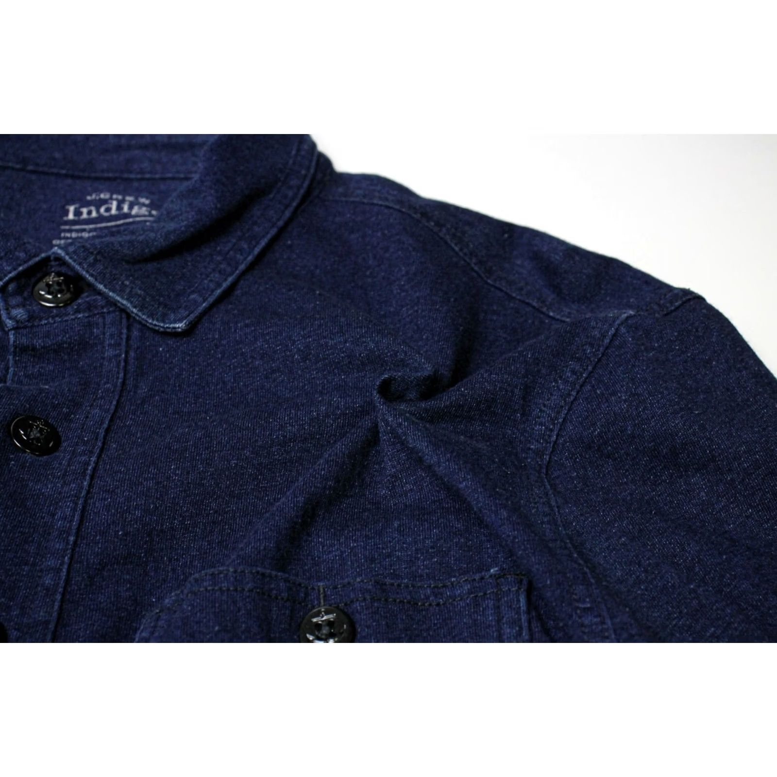 J.Crew J.CREW Indigo Shirt Men's SMALL Half Button Pullover Collared Pockets Size US S / EU 44-46 / 1 - 6 Thumbnail