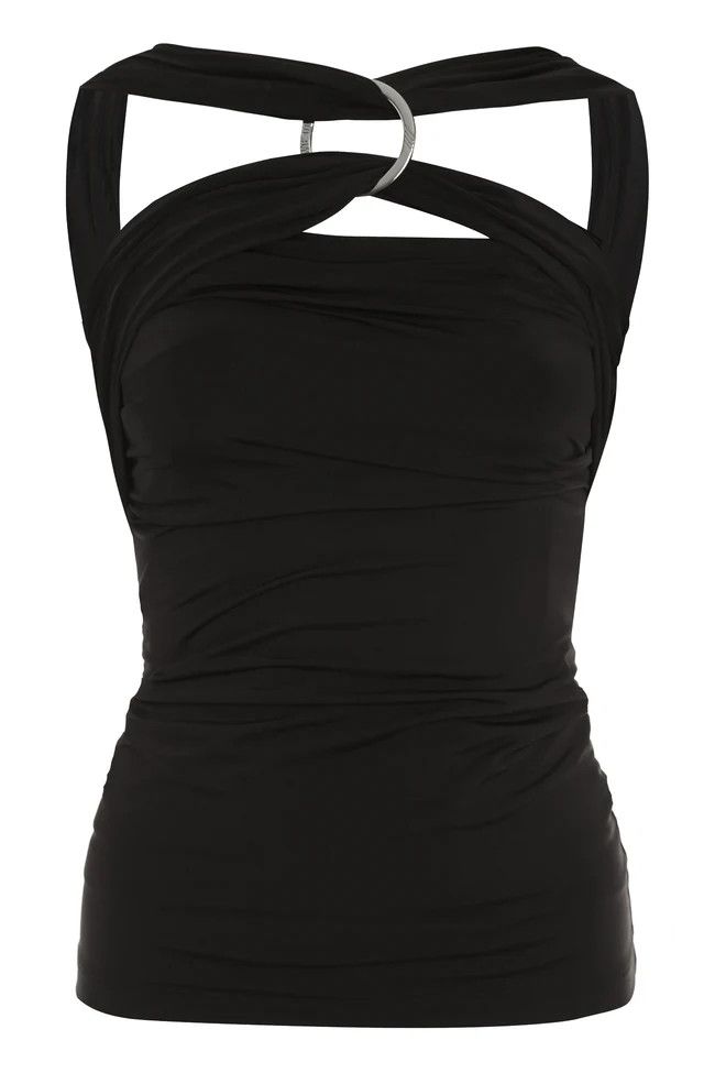 The Attico o1mle0525 Ginnie Tank Top in Black Size M / US 6-8 / IT 42-44 - 1 Thumbnail