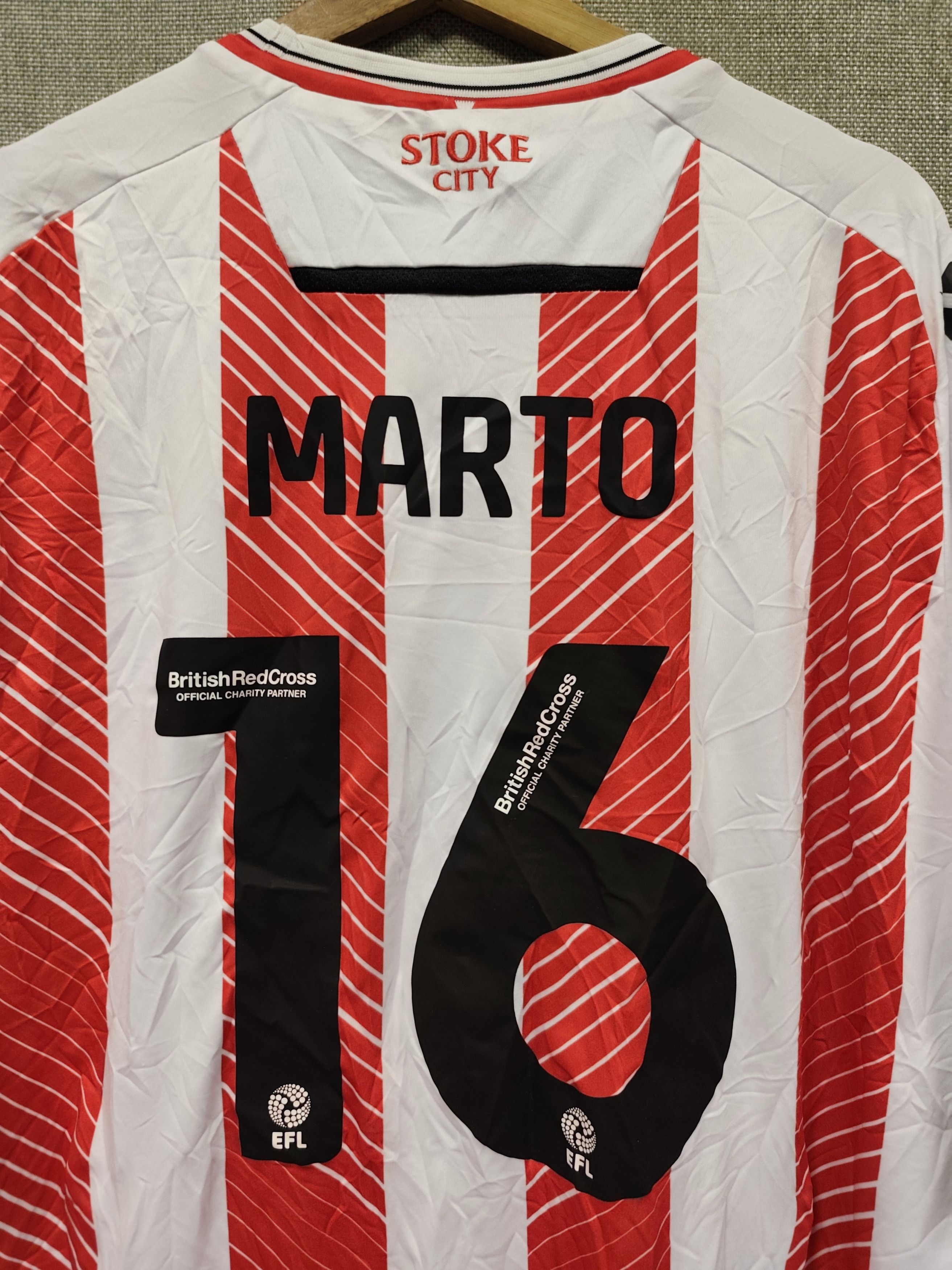 Macron Macron Stoke City FC 2022/23 Home Football Soccer Jersey Size US XXL / EU 58 / 5 - 3 Thumbnail