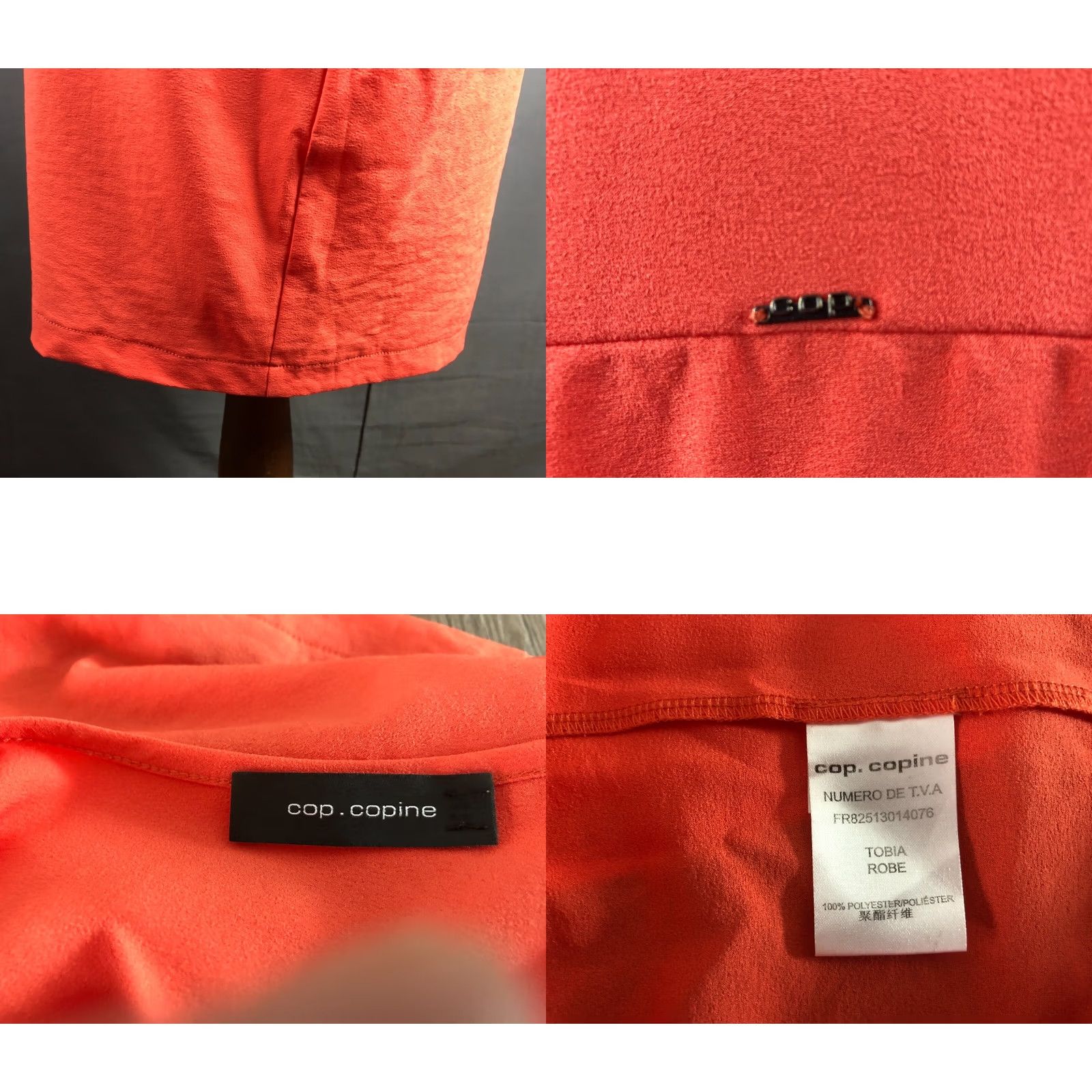 Cop Copine Cop-Copine Dress Orange Women L Polyester Size L / US 10 / IT 46 - 8 Thumbnail