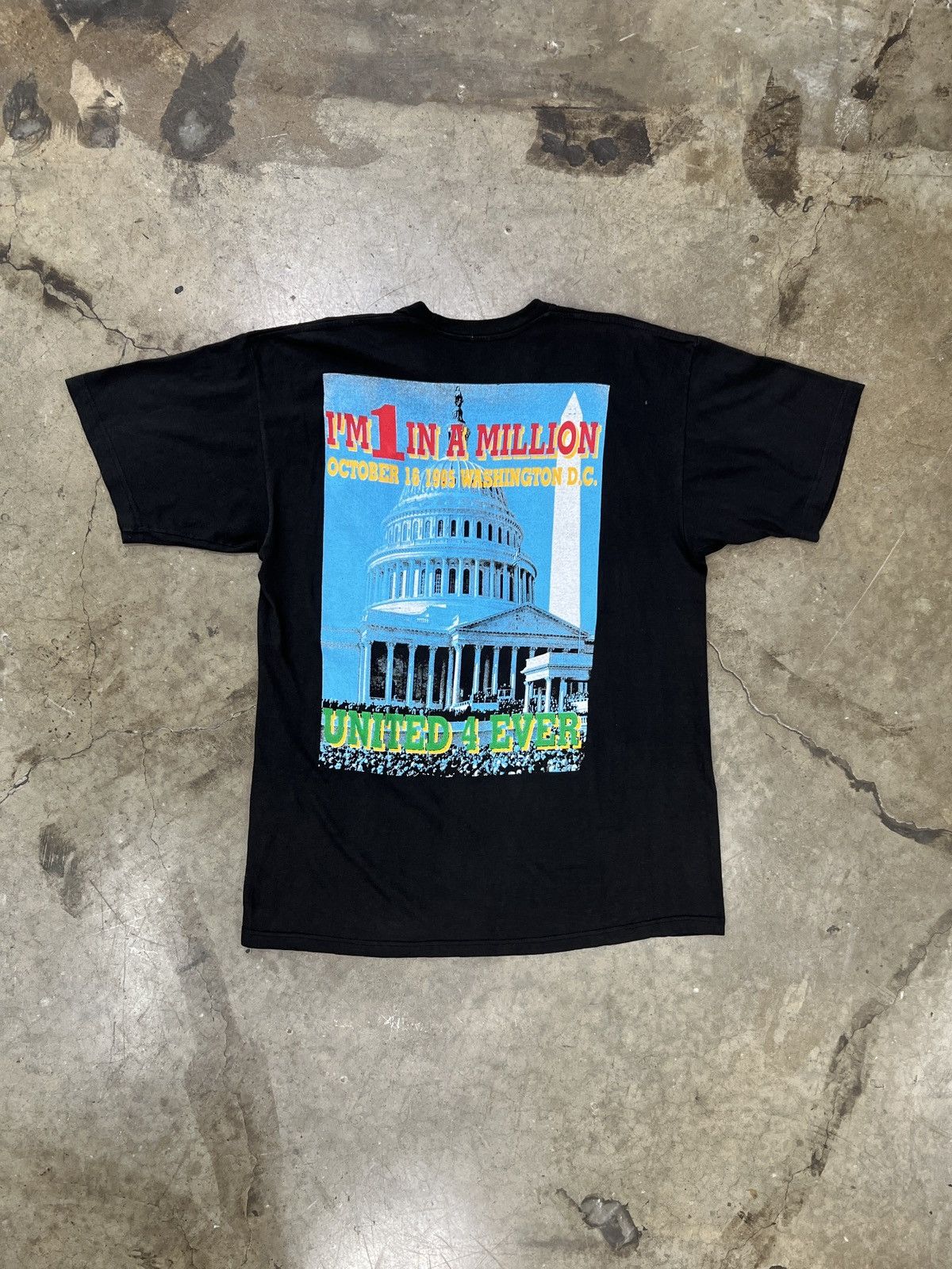 Vintage Vintage 1995 Million Man March Rap Tee Farrakhan XXL Size US XXL / EU 58 / 5 - 5 Thumbnail
