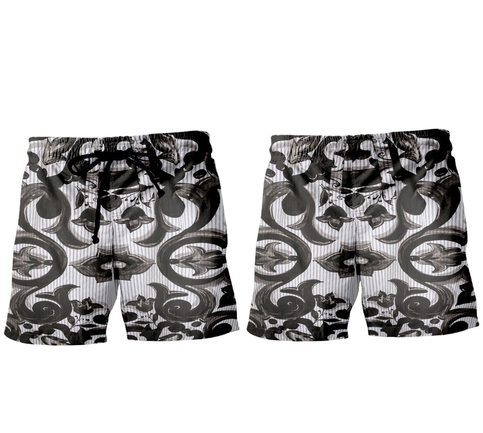 Designer Majolica-Print Poplin Shorts Size US 33 - 3 Thumbnail