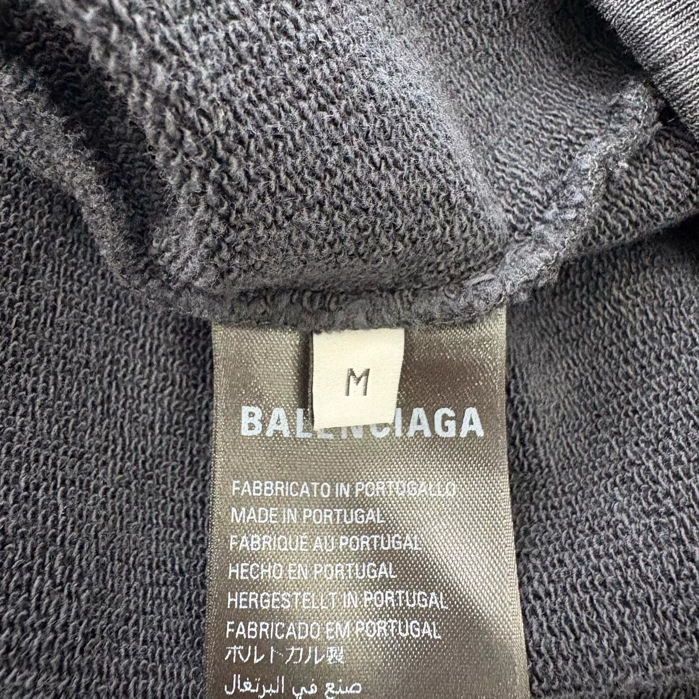 Balenciaga balenciaga black logo hoodie for men Size US M / EU 48-50 / 2 - 6 Thumbnail