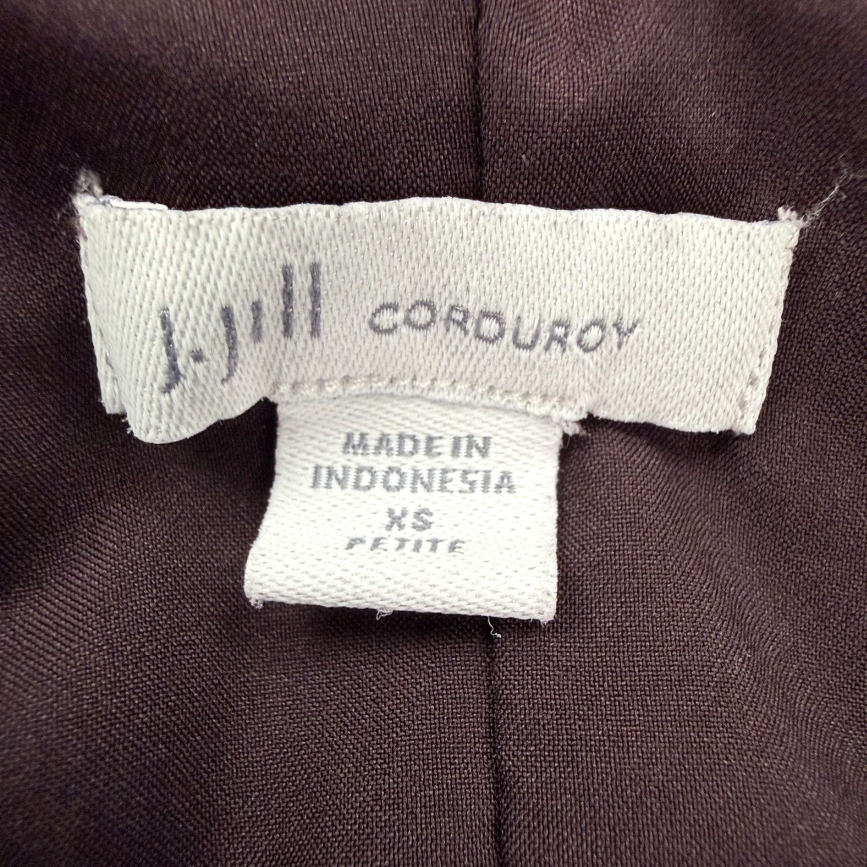 J. Jill VINTAGE J. Jill Jacket Womens XS Petite Purple Corduroy Hooded Button Pockets Lined Size XS / US 0-2 / IT 36-38 - 3 Thumbnail