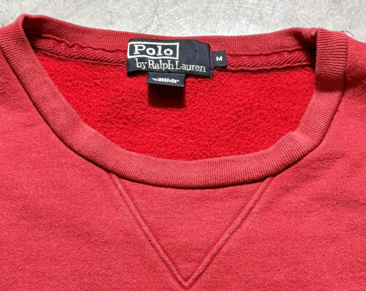 Polo Ralph Lauren × Vintage Vintage Polo Ralph Lauren Red Sweatshirt sz M Size US M / EU 48-50 / 2 - 3 Thumbnail