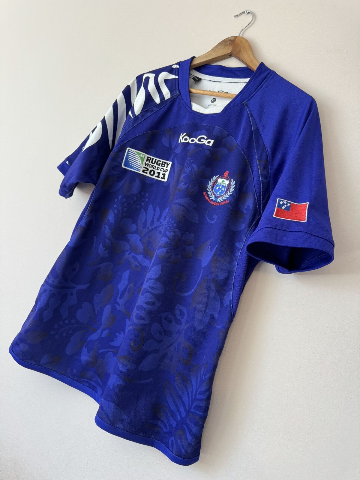 Vintage Samoa 2011-2012 World Cup Home Rugby Jersey Blue Shirt Kit Size US XL / EU 56 / 4 - 3 Thumbnail
