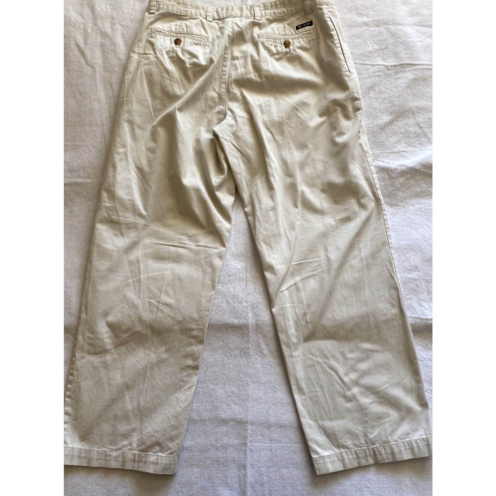Chaps Chaps Chino Pants Men’s 36x32 Beige Regular Cotton Khakis Casual Pants Mens Beige 36 32 Inseam Size US 36 / EU 52 - 7 Thumbnail