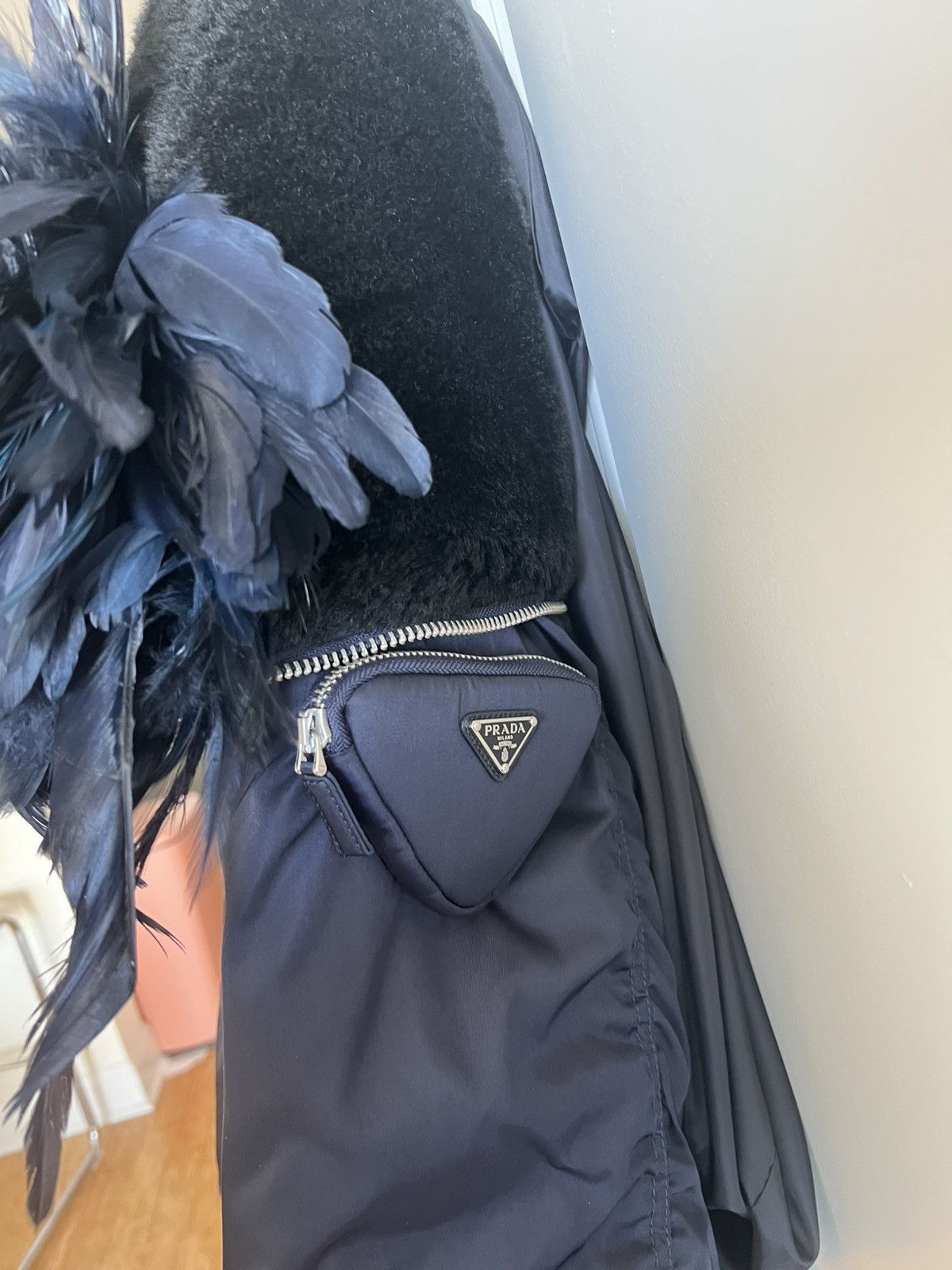 Prada Prada Runway FW22 Feather Re-Nylon Belted Down Jacket Size XS / US 0-2 / IT 36-38 - 7 Thumbnail