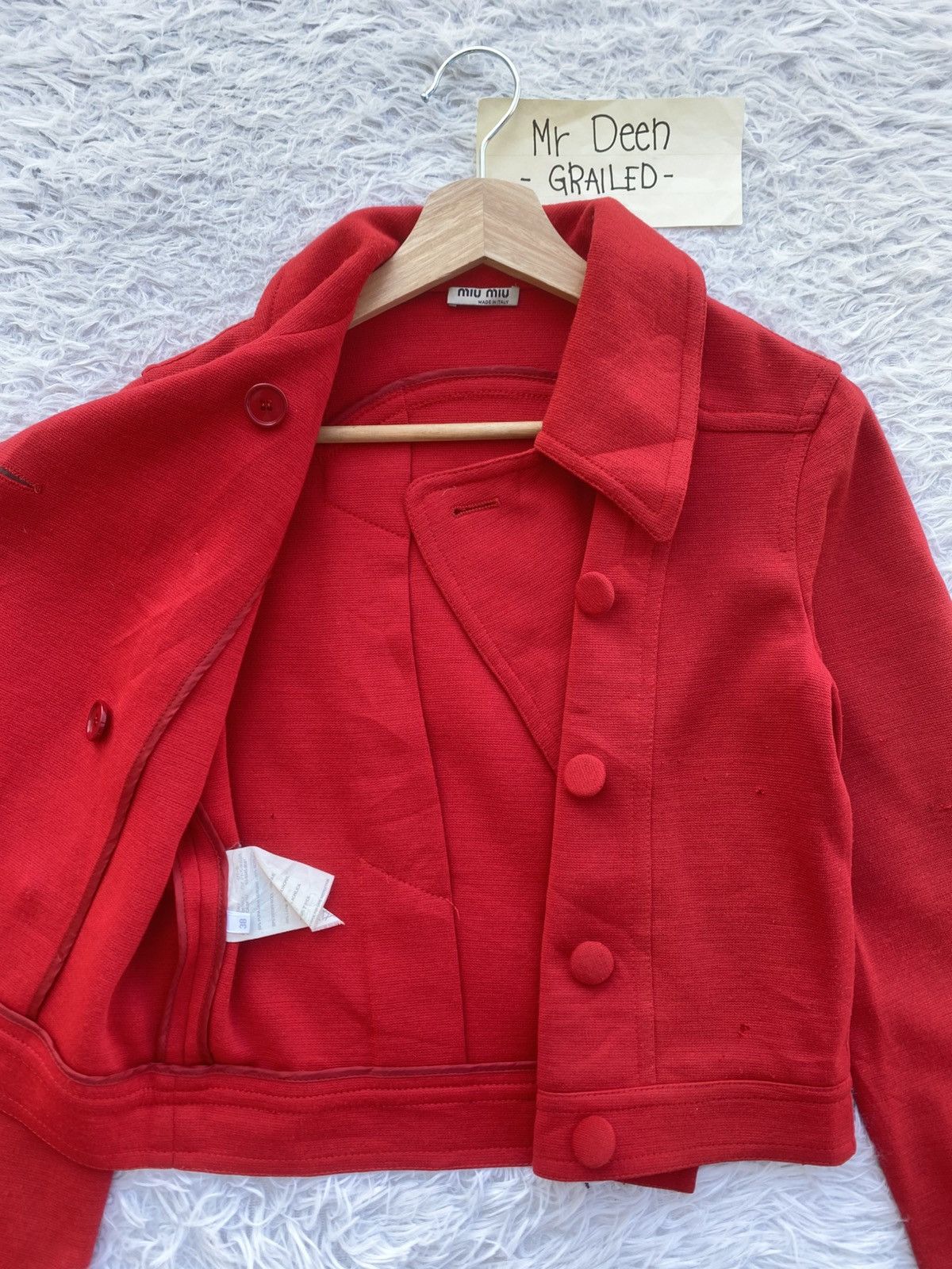 Miu Miu Rare Vintage Miu Miu Cherry Red Cropped Jacket Size S / US 4 / IT 40 - 11 Thumbnail