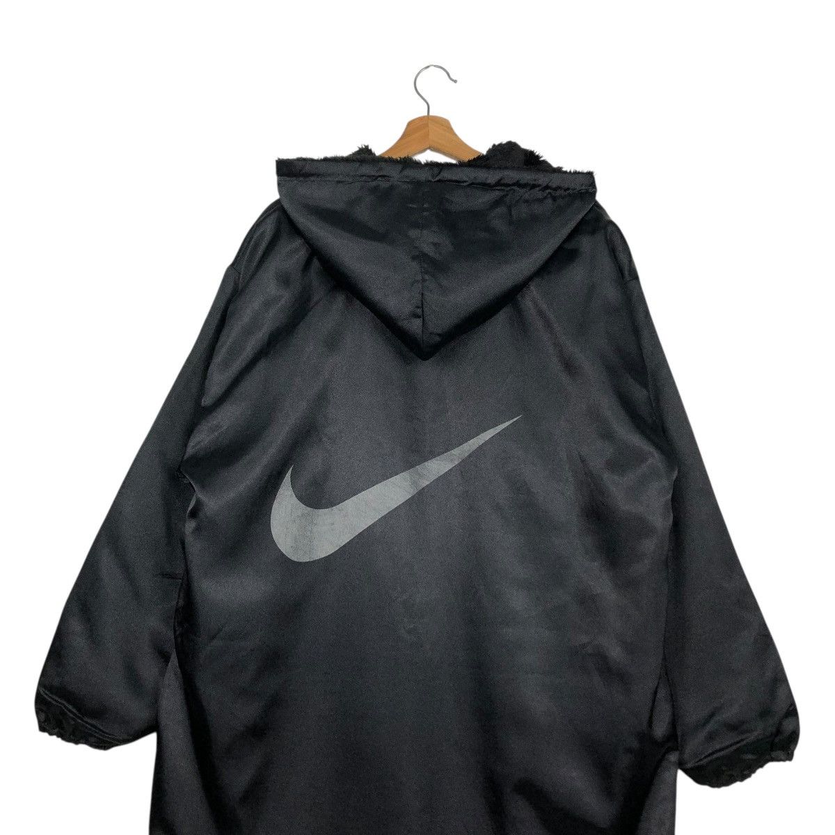 Nike 🔥VINTAGE NIKE LONG JACKET BLANKET BIG SWOOSH BACK HIT Size US L / EU 52-54 / 3 - 10 Thumbnail